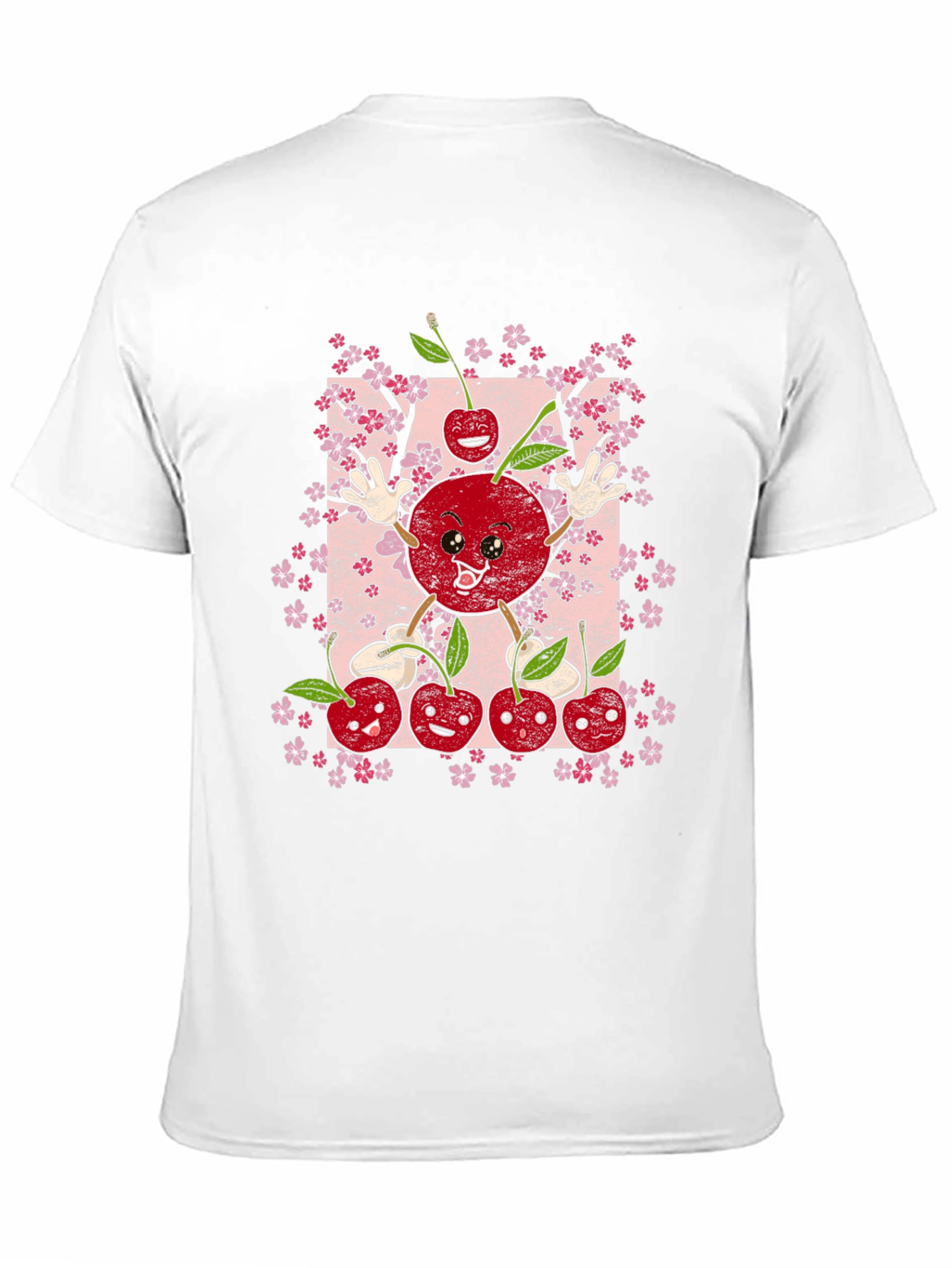 Black Cherry Blossom T-Shirt - Cute Fruit Graphic Tee view 11