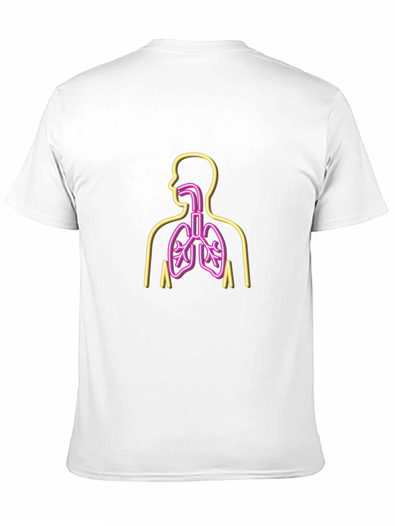 Black Anatomy Outline T-Shirt - Unisex view 11