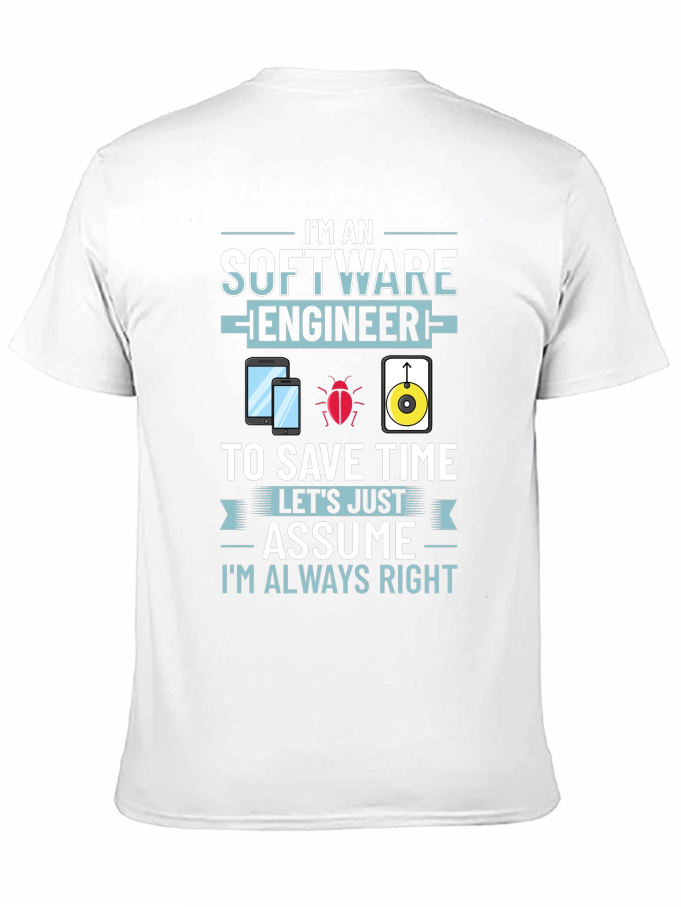 Black Software Engineer Novelty Graphic T-Shirt view 11