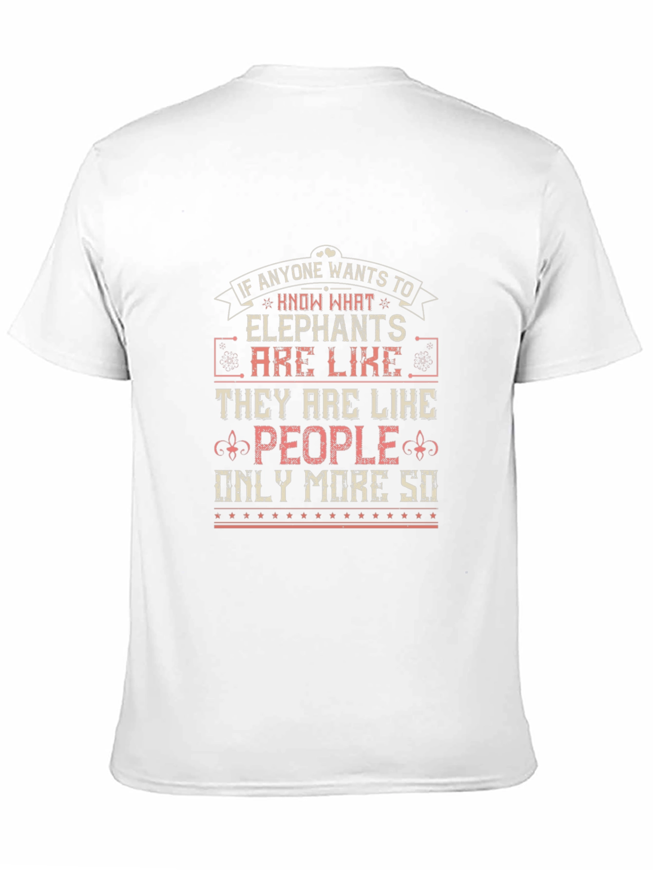 Black Elephant People Funny Graphic T-Shirt view 11