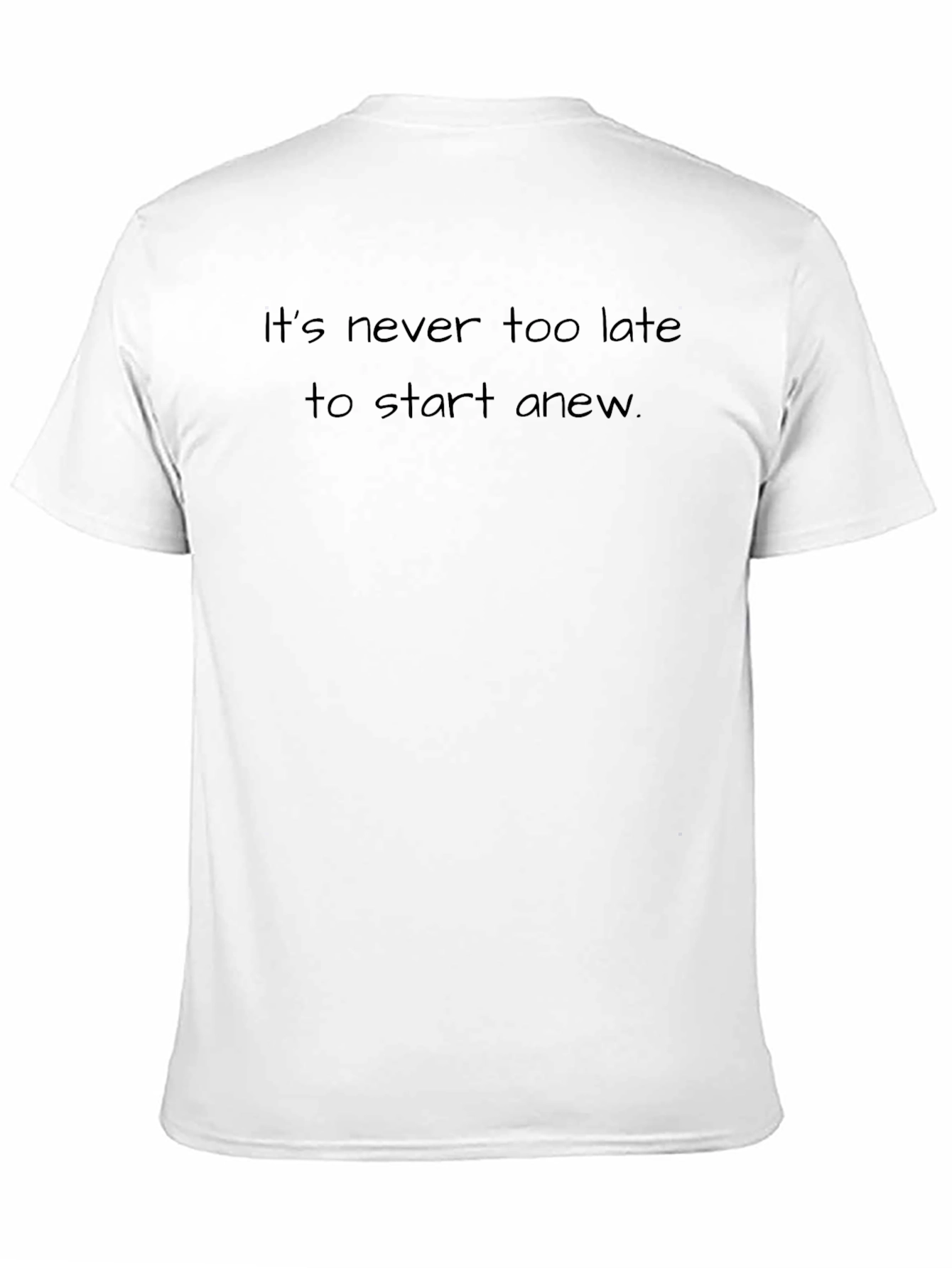Black Motivational Black Tee: Never Too Late view 11