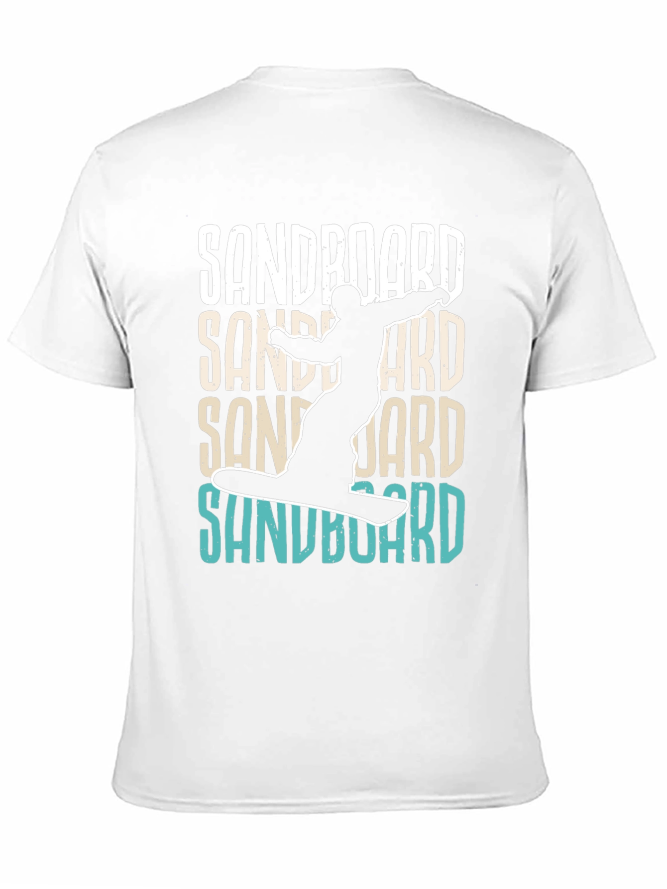 Black Sandboard T-Shirt - Unique Sandboarding Design view 11