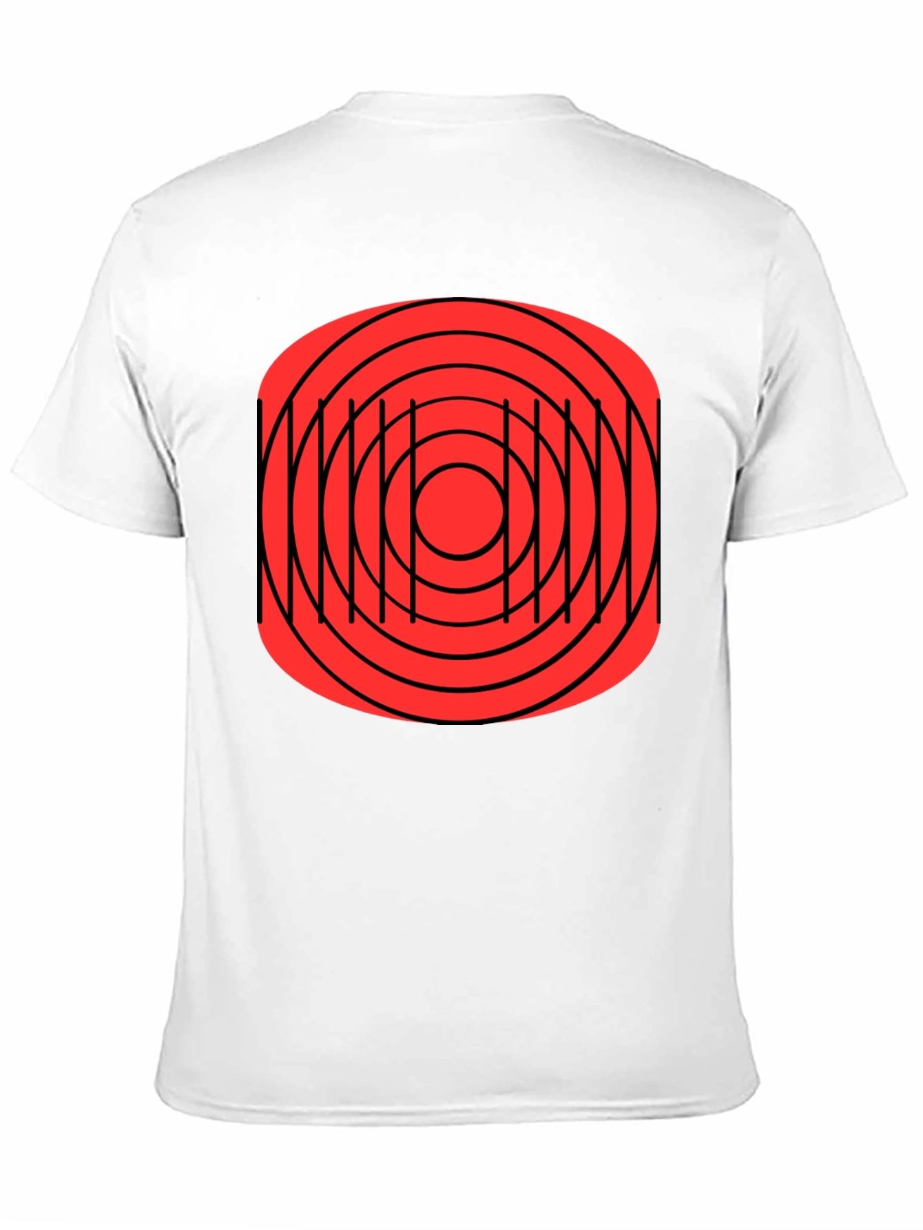 Black Abstract Target Graphic T-Shirt view 11