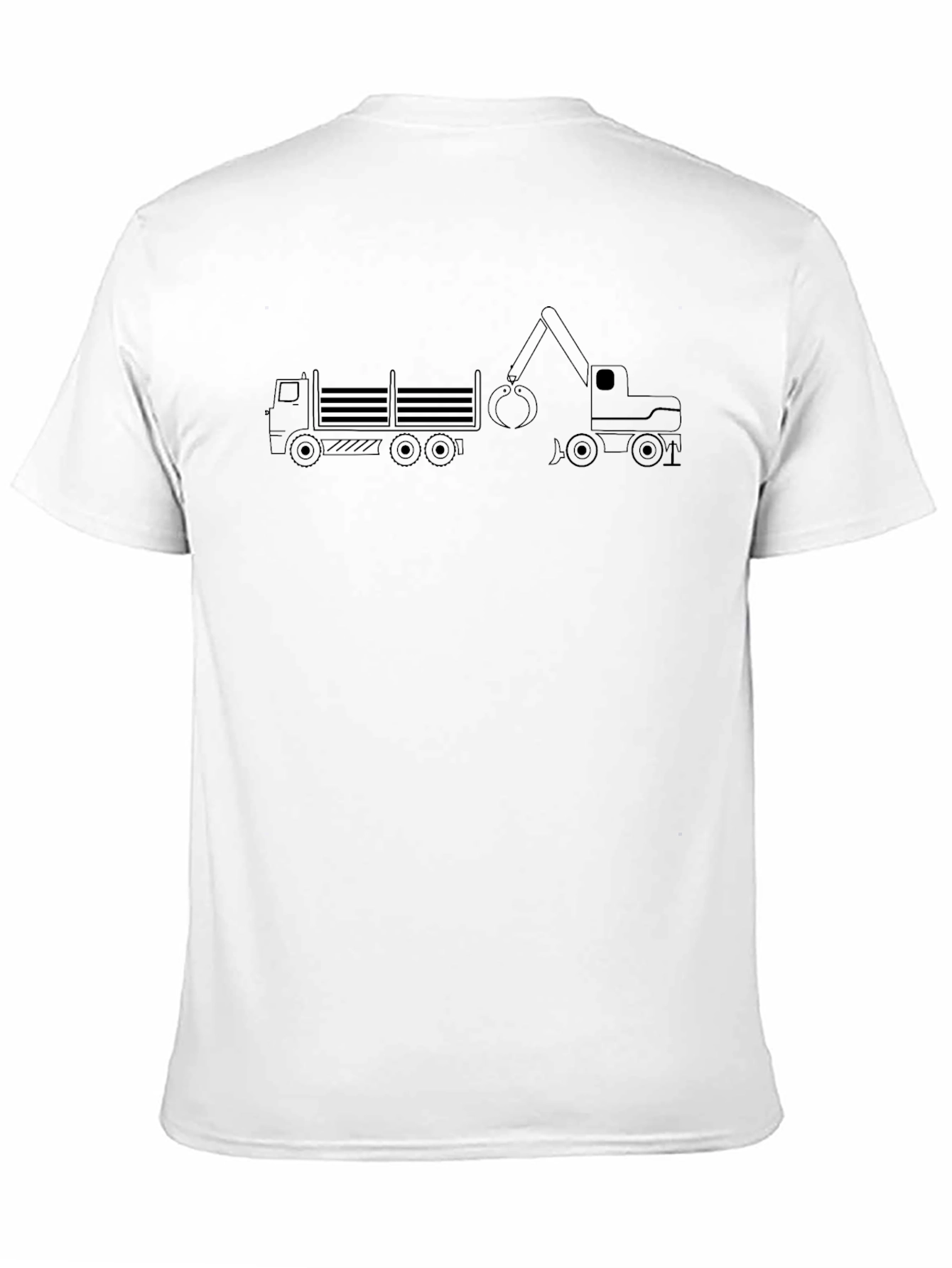 Black Construction Truck T-Shirt - Black view 11