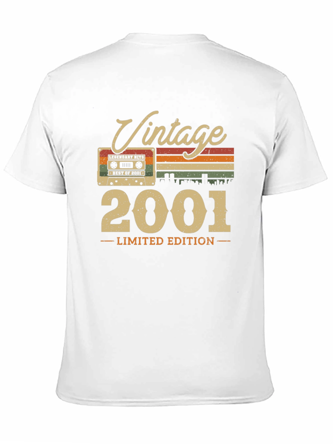 Black Vintage 2001 Limited Edition Cassette Tape T-Shirt view 11