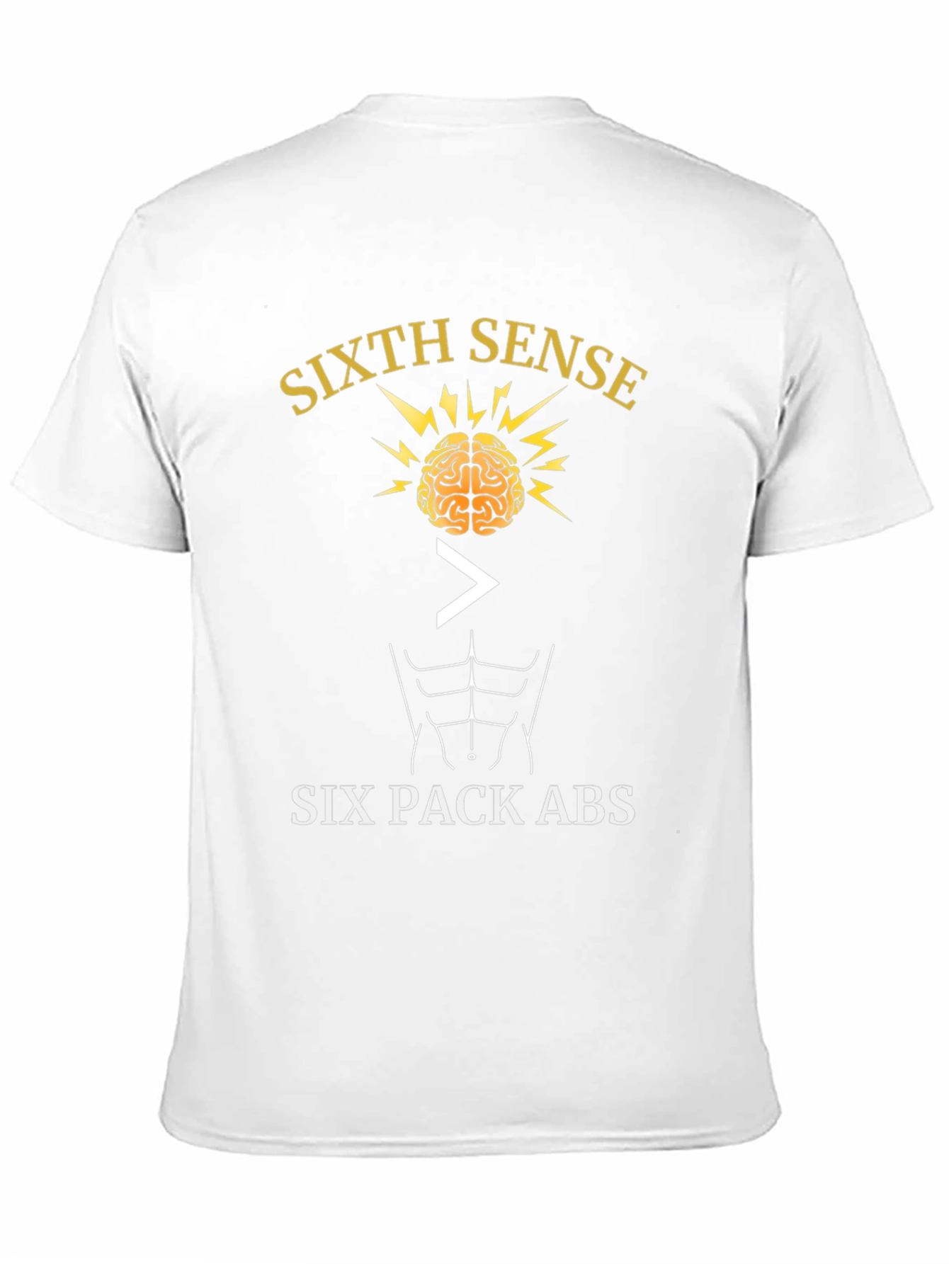 Black Sixth Sense > Six Pack Abs Graphic T-Shirt view 11