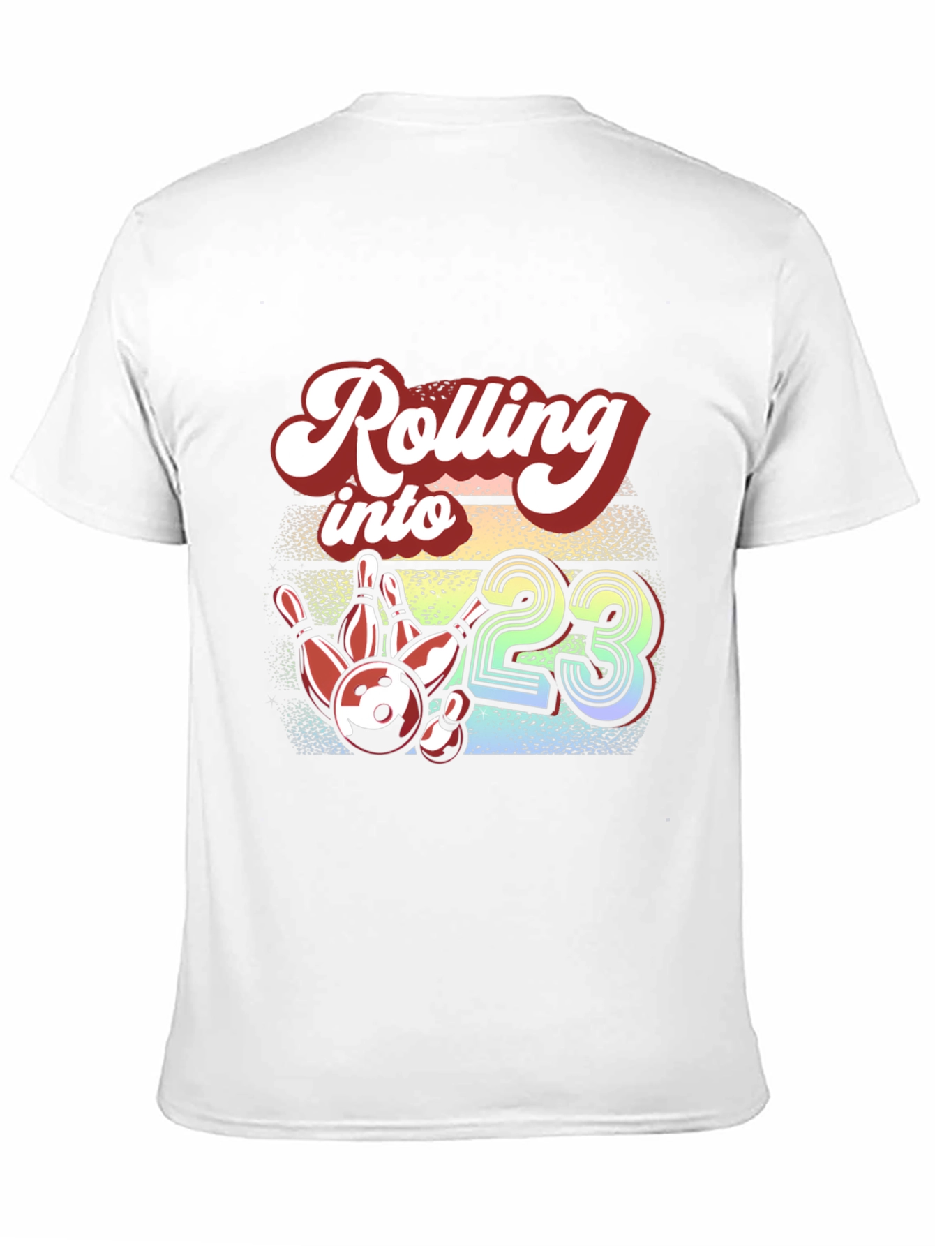 Black Rolling into 23 Bowling Graphic Tee view 11