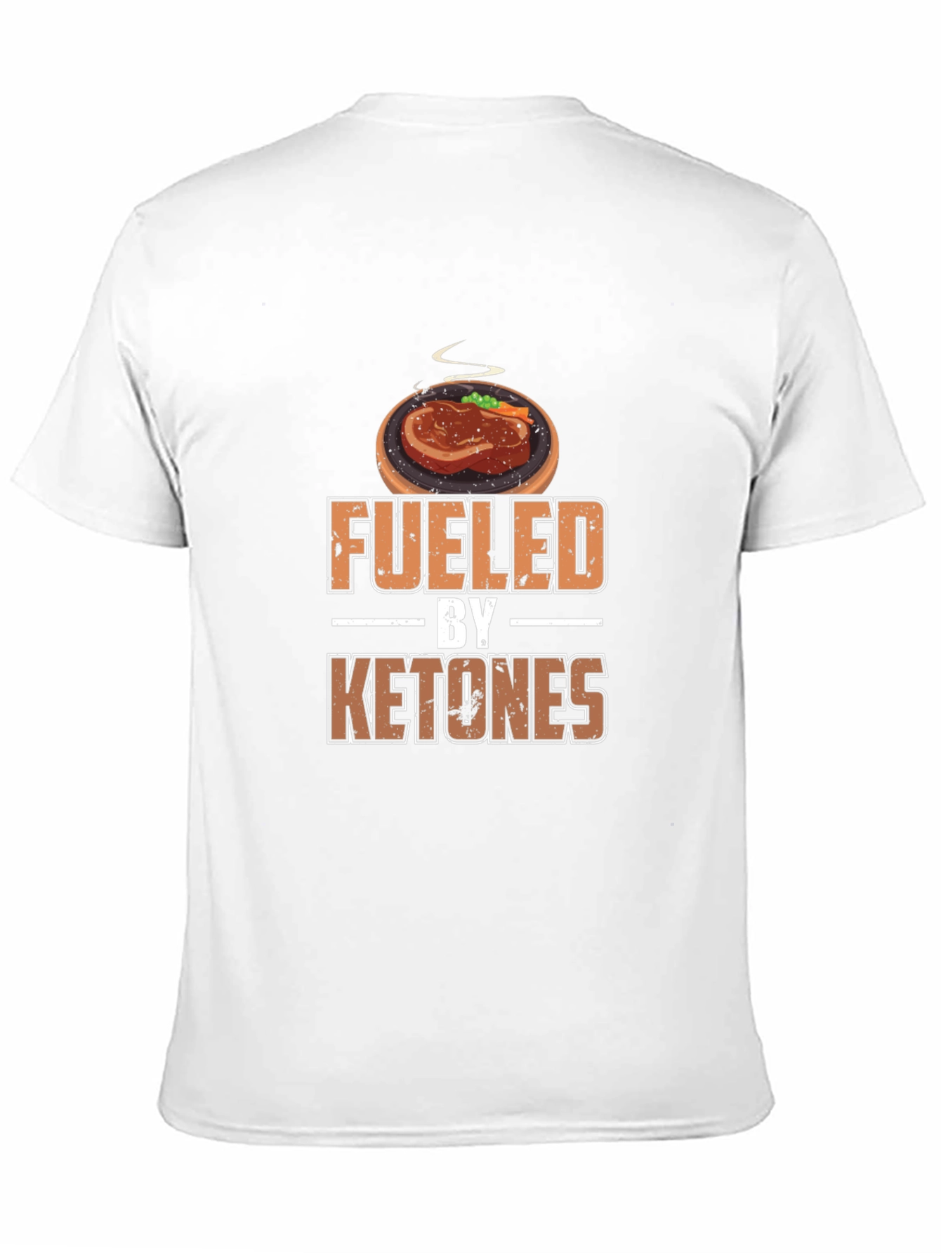 Black Fueled By Ketones Graphic Tee - Keto Diet T-Shirt view 11