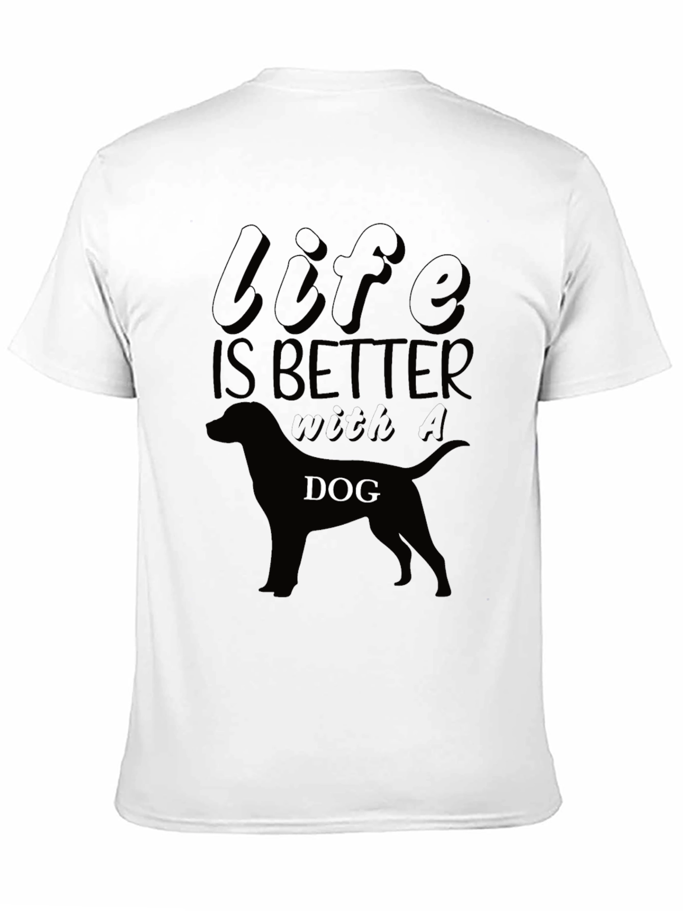 Black Life is Better With A Dog Black T-Shirt view 11