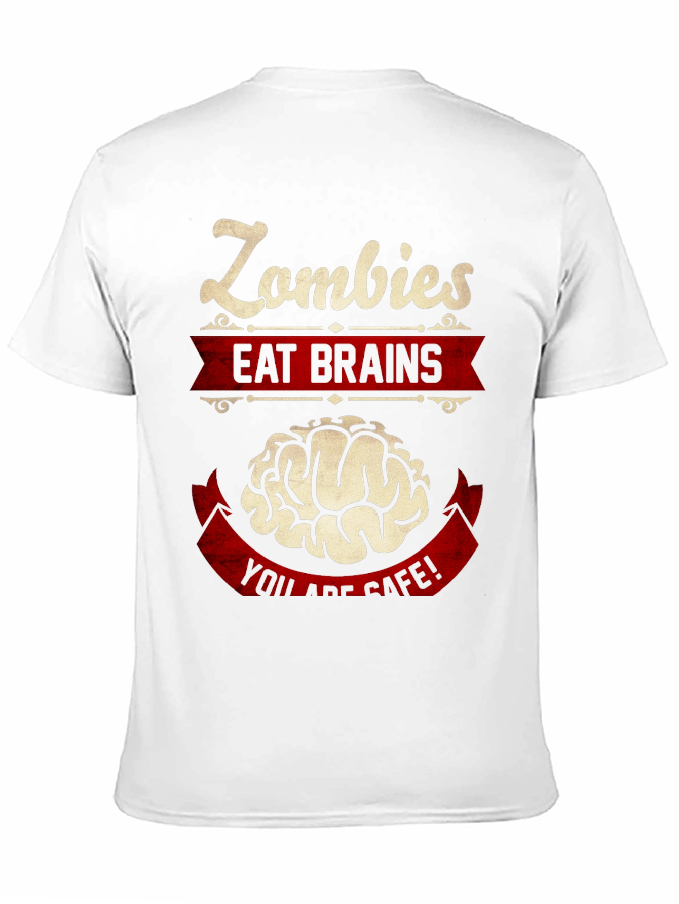Black Zombies Eat Brains Graphic T-Shirt - Humor Tee view 11