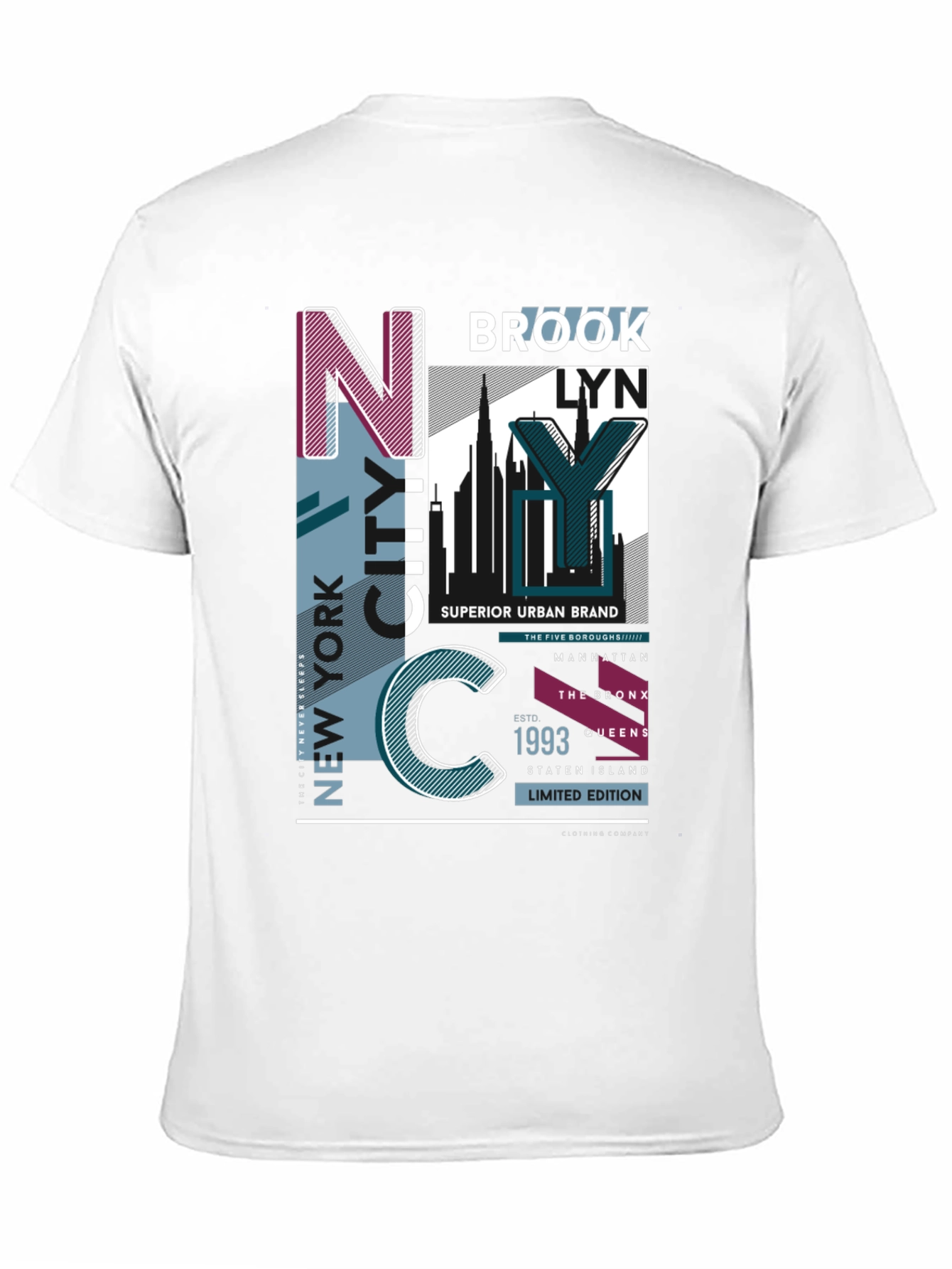 Black New York City Graphic Print T-Shirt view 11