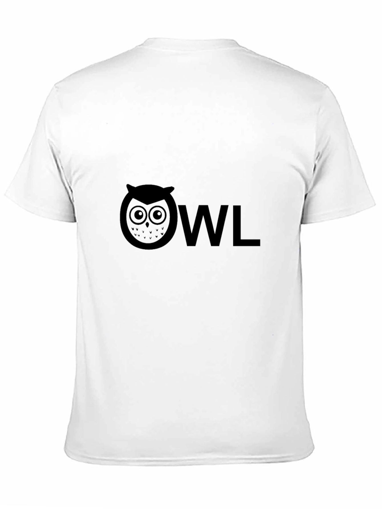 Black Owl Graphic Tee - Black Cotton Blend T-Shirt view 11