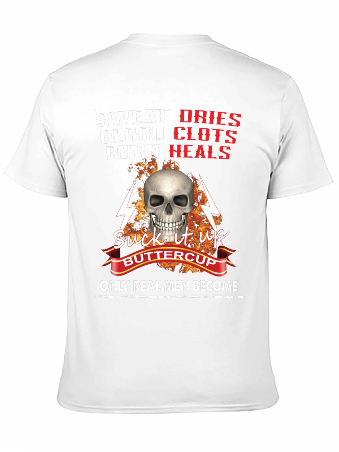 Black Sweat Blood Burn Graphic T-Shirt view 11