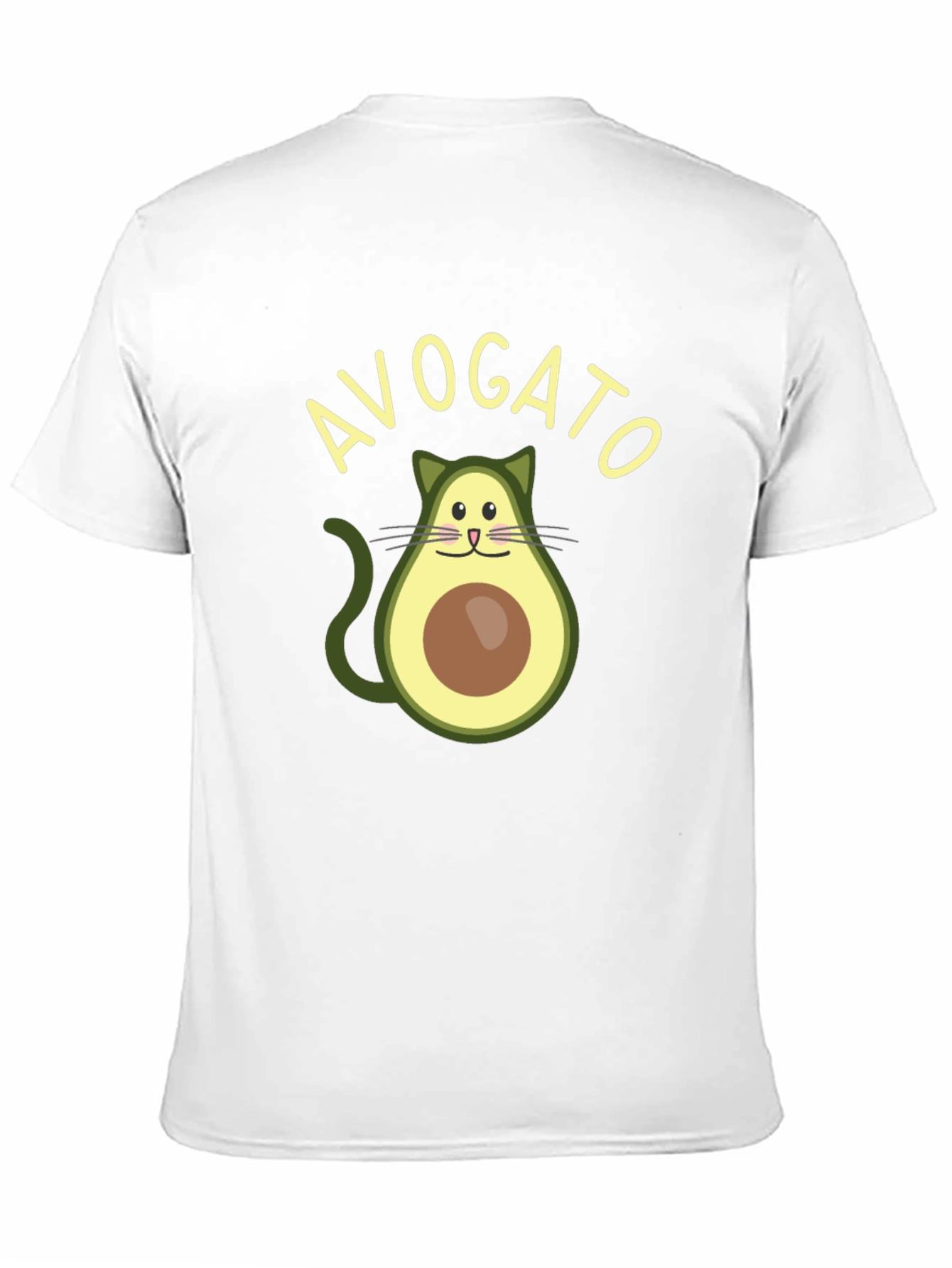 Black Avogato T-Shirt - Funny Avocado Cat Graphic Tee view 11