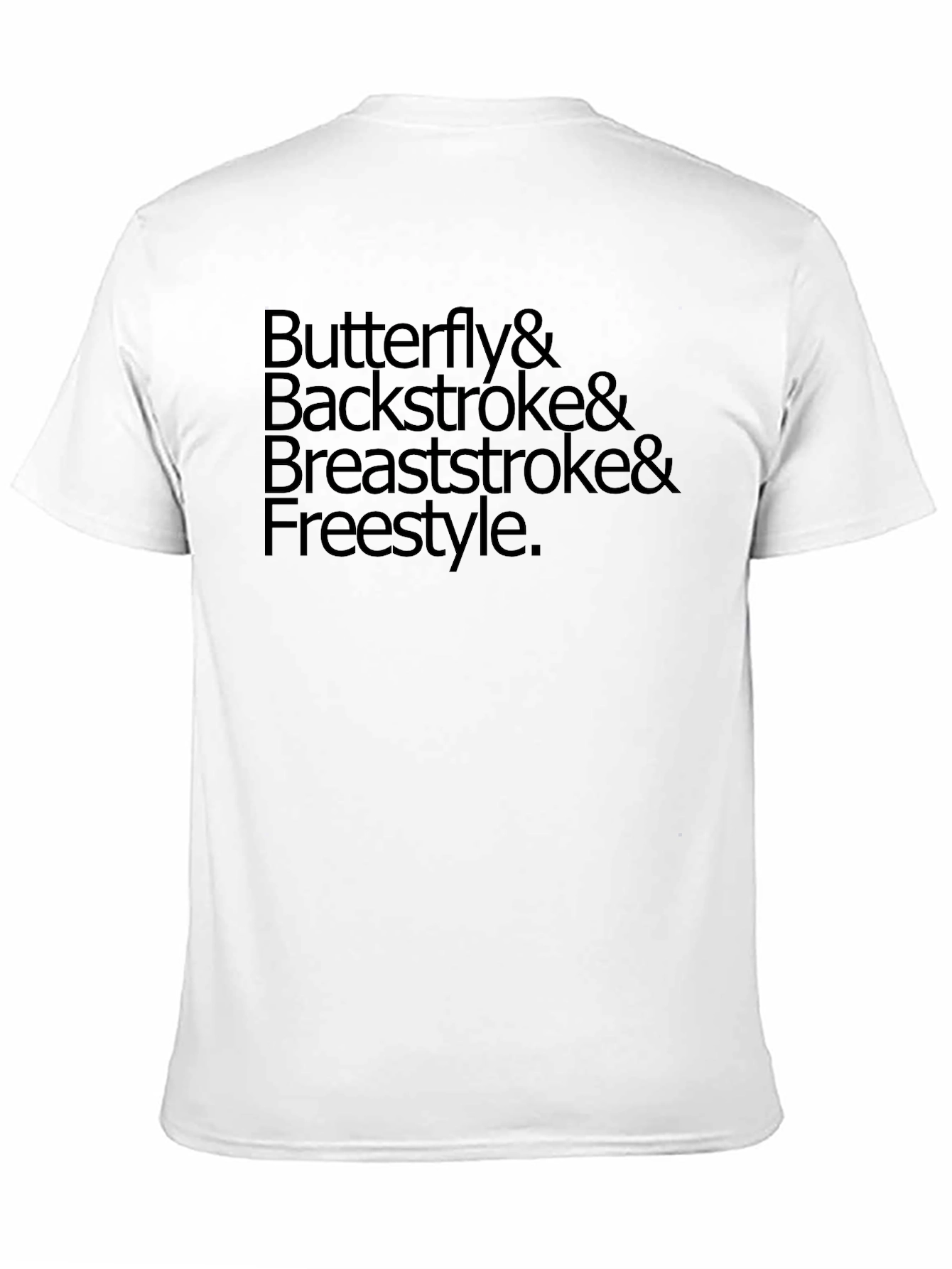 Black Swim Strokes Graphic Tee - Butterfly Backstroke Breaststroke Freestyle view 11