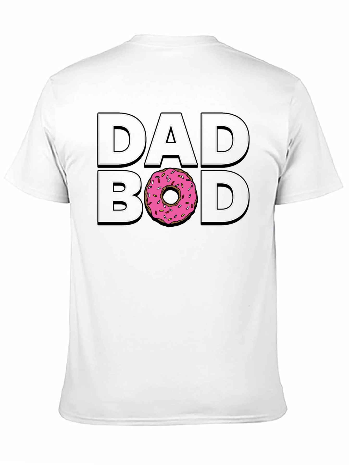 Black Dad Bod Donut T-Shirt - Funny Dad Shirt view 11