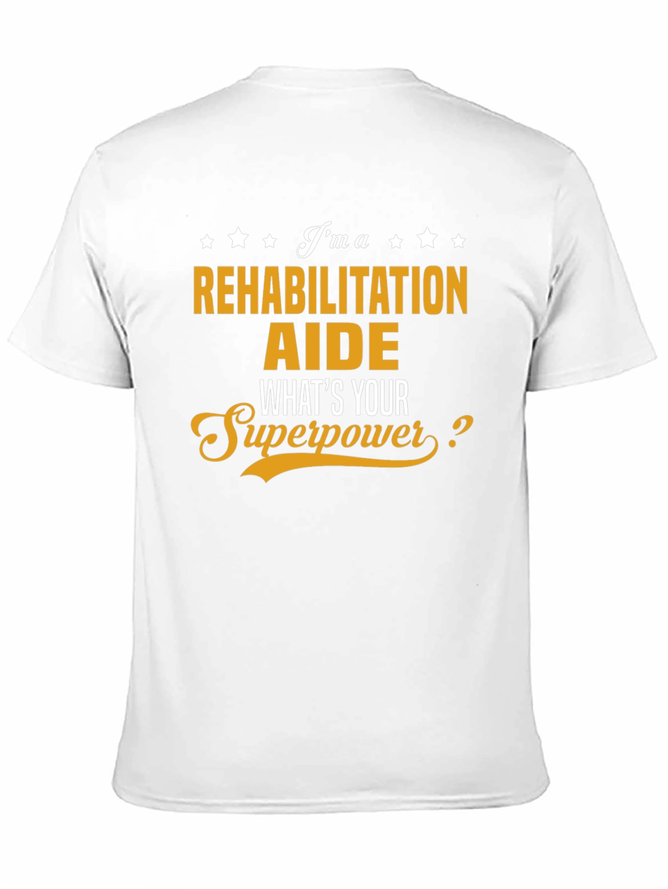 Black Rehabilitation Aide Superpower Black T-Shirt view 11