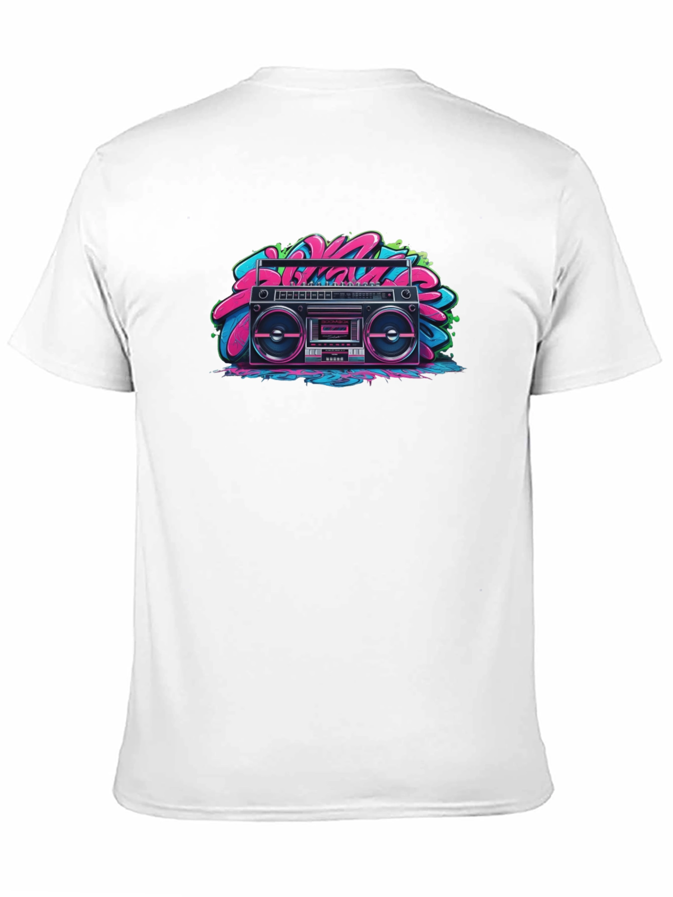 Black Retro Boombox Graphic Tee - Black view 11