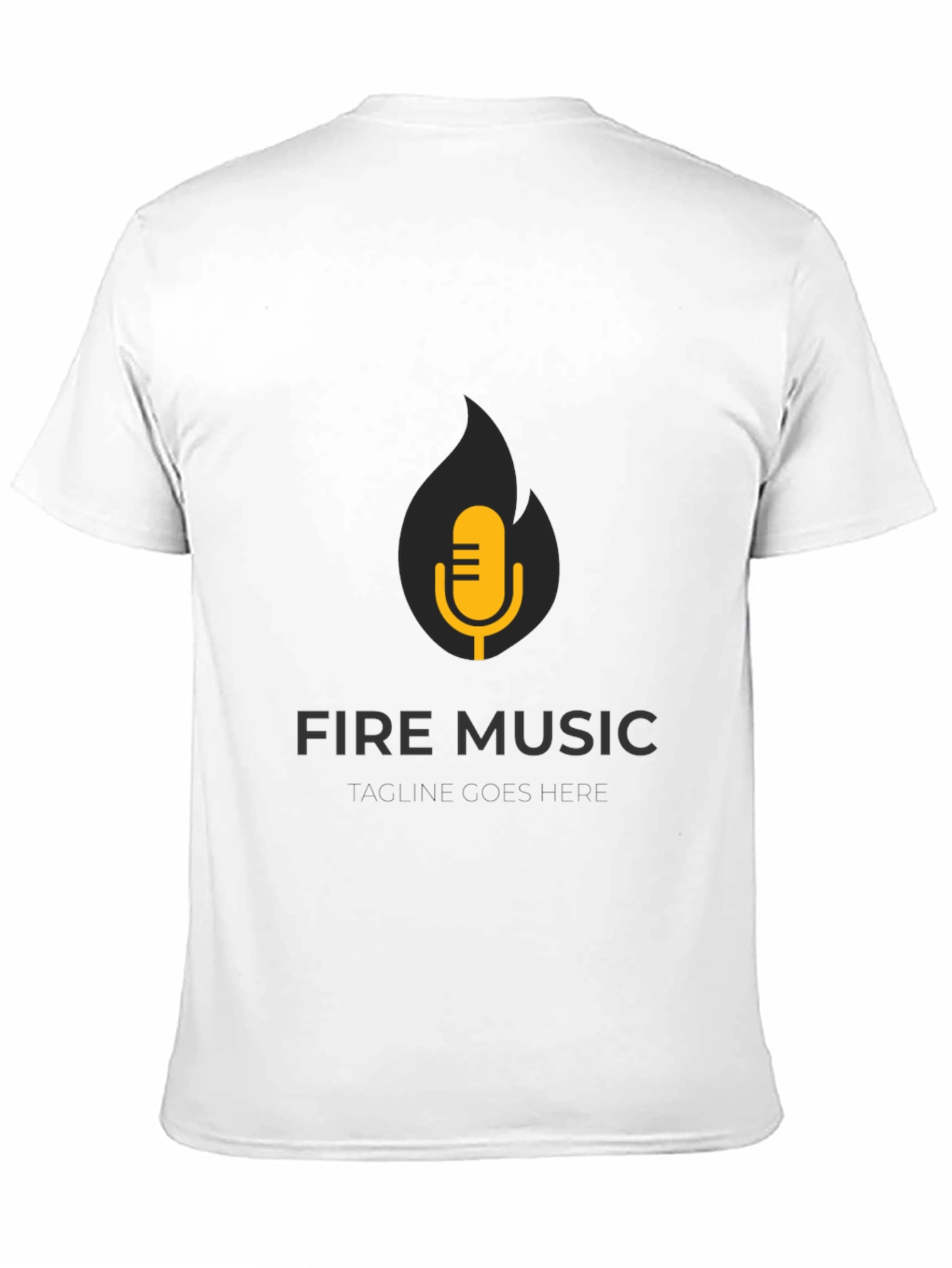 Black Fire Music Graphic Tee - Black Cotton T-Shirt view 11
