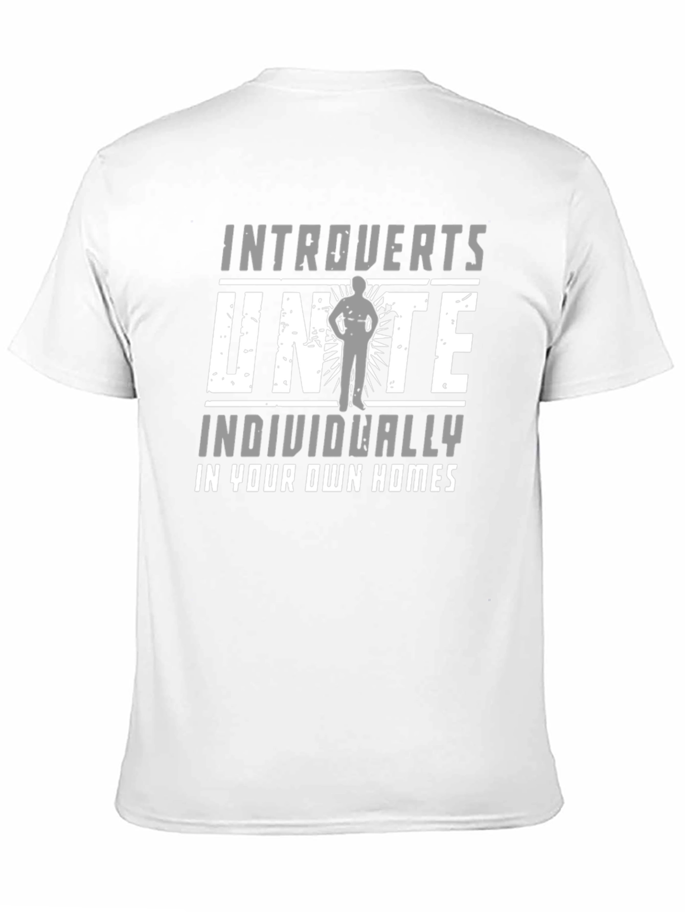 Black Introverts Unite T-Shirt - Individually view 11