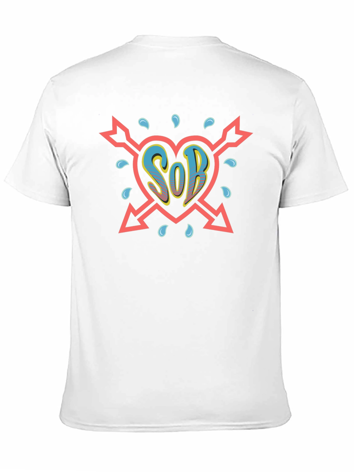 Black Heart SOB T-Shirt - Novelty Graphic Tee view 11