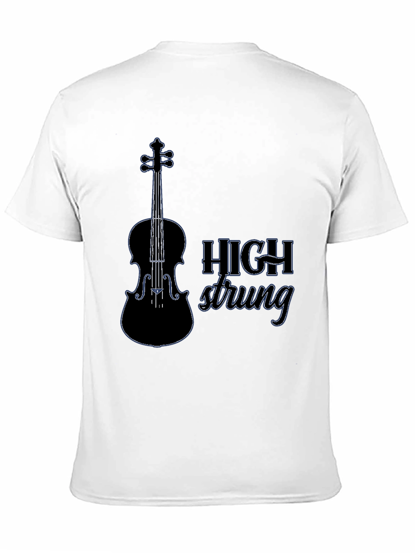 Black High Strung Violin T-Shirt - Music Lover Tee view 11