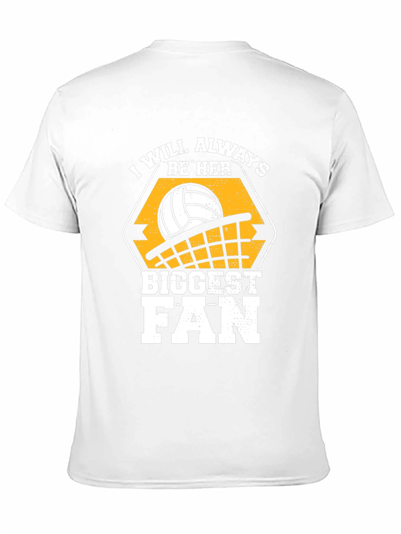 Black Volleyball Fan T-Shirt - I Will Always Be Her Biggest Fan view 11