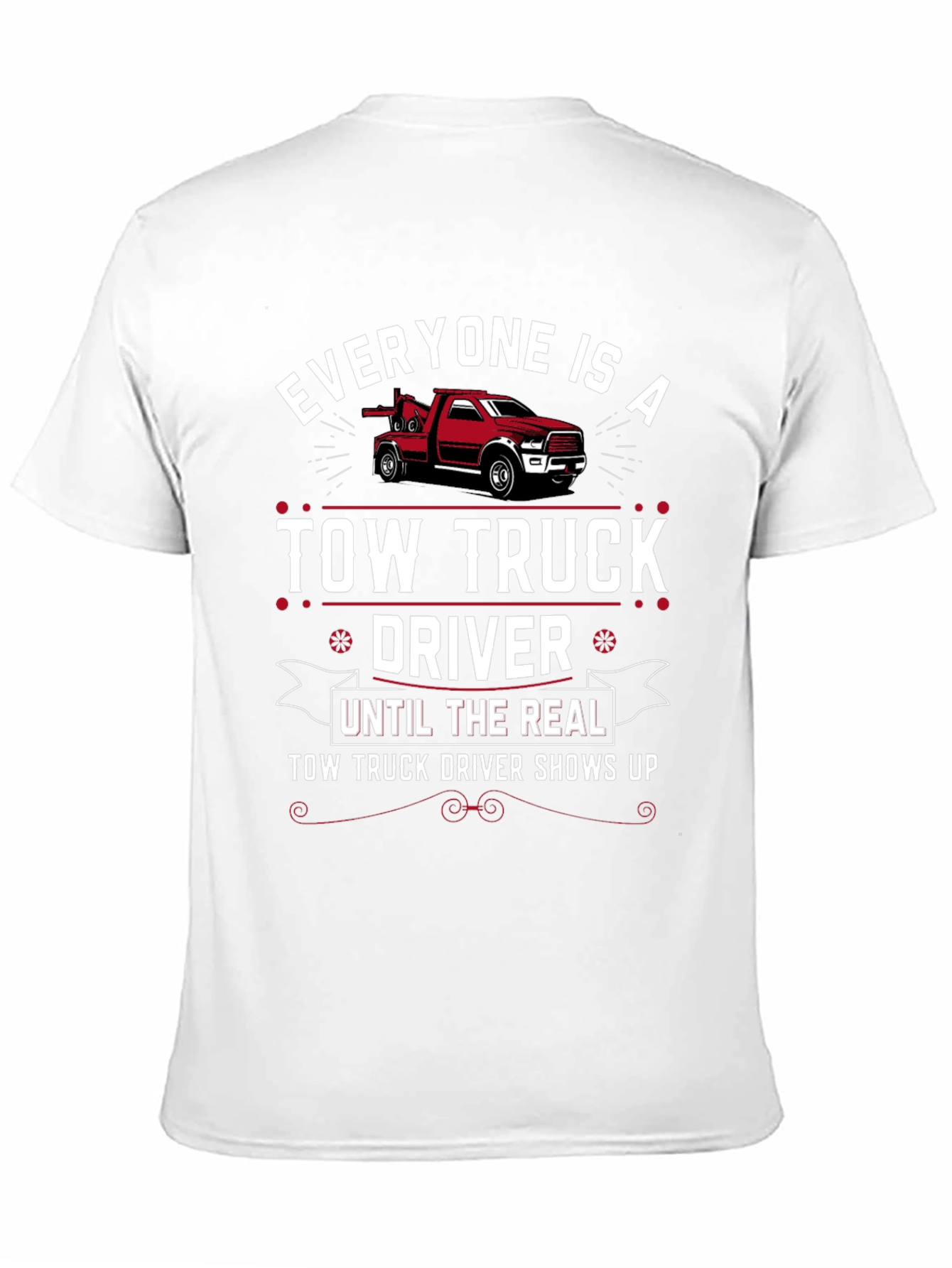 Black Tow Truck Driver T-Shirt view 11
