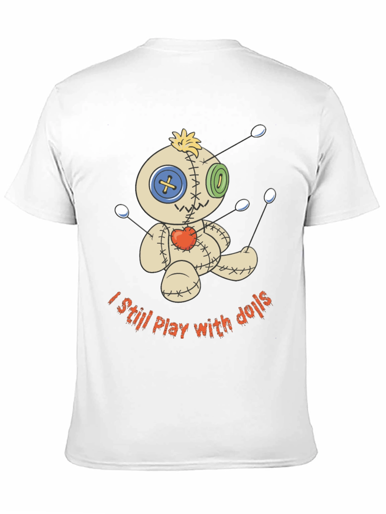 Black Voodoo Doll T-Shirt - Still Play With Dolls view 11