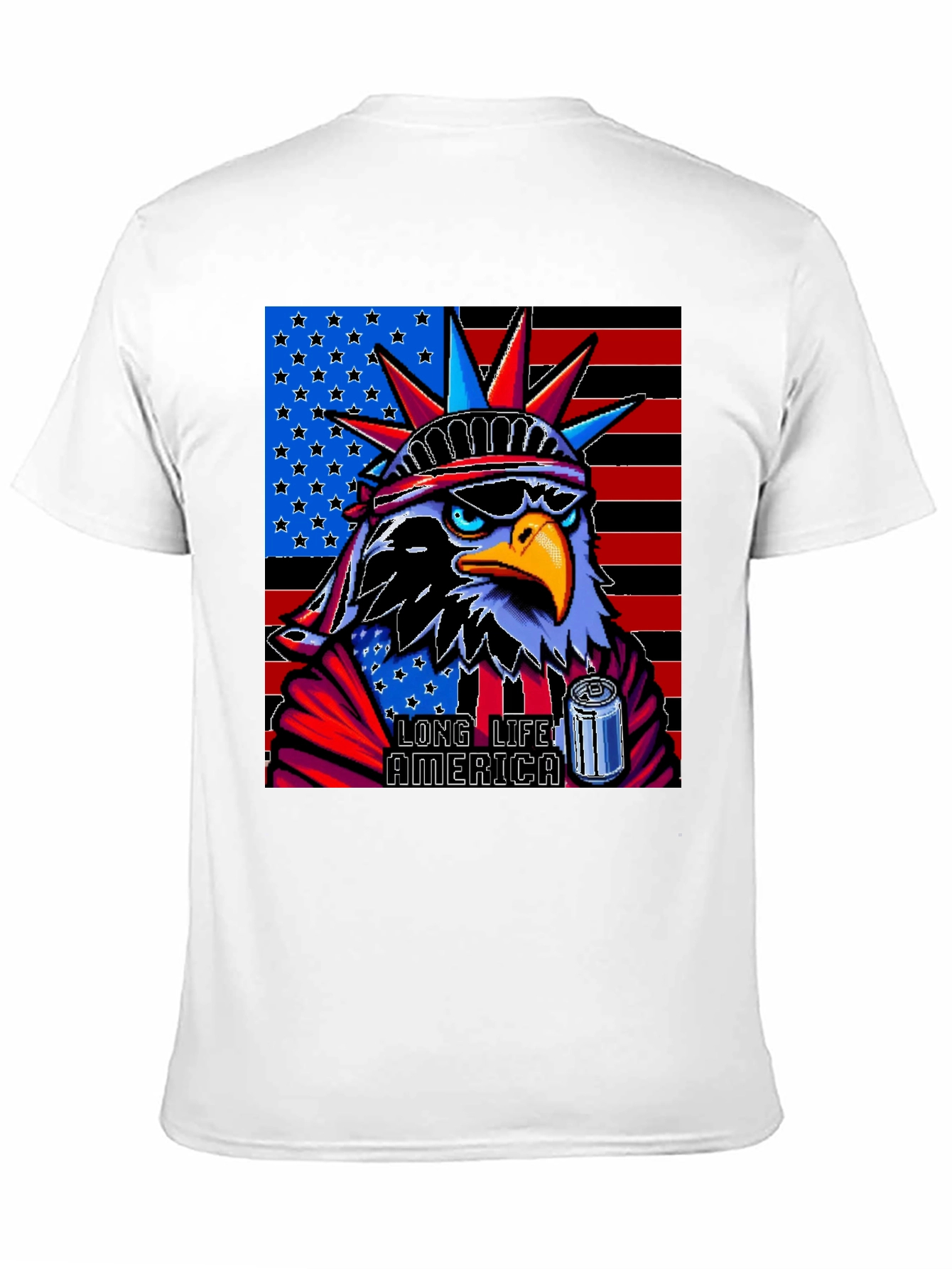 Black Patriotic Eagle T-Shirt: Long Live America! view 11