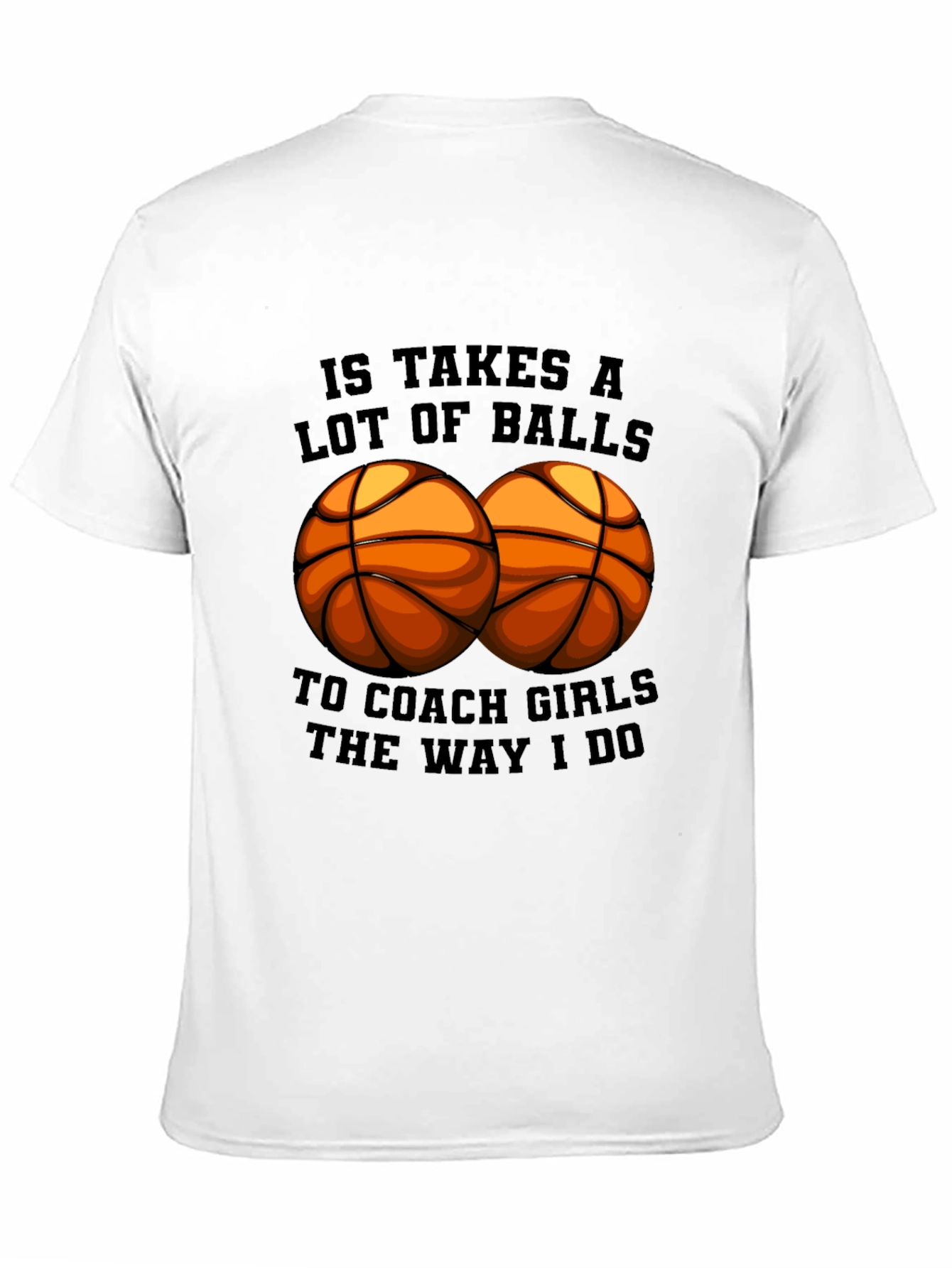 Black Funny Basketball Coach Graphic Tee Shirt view 11
