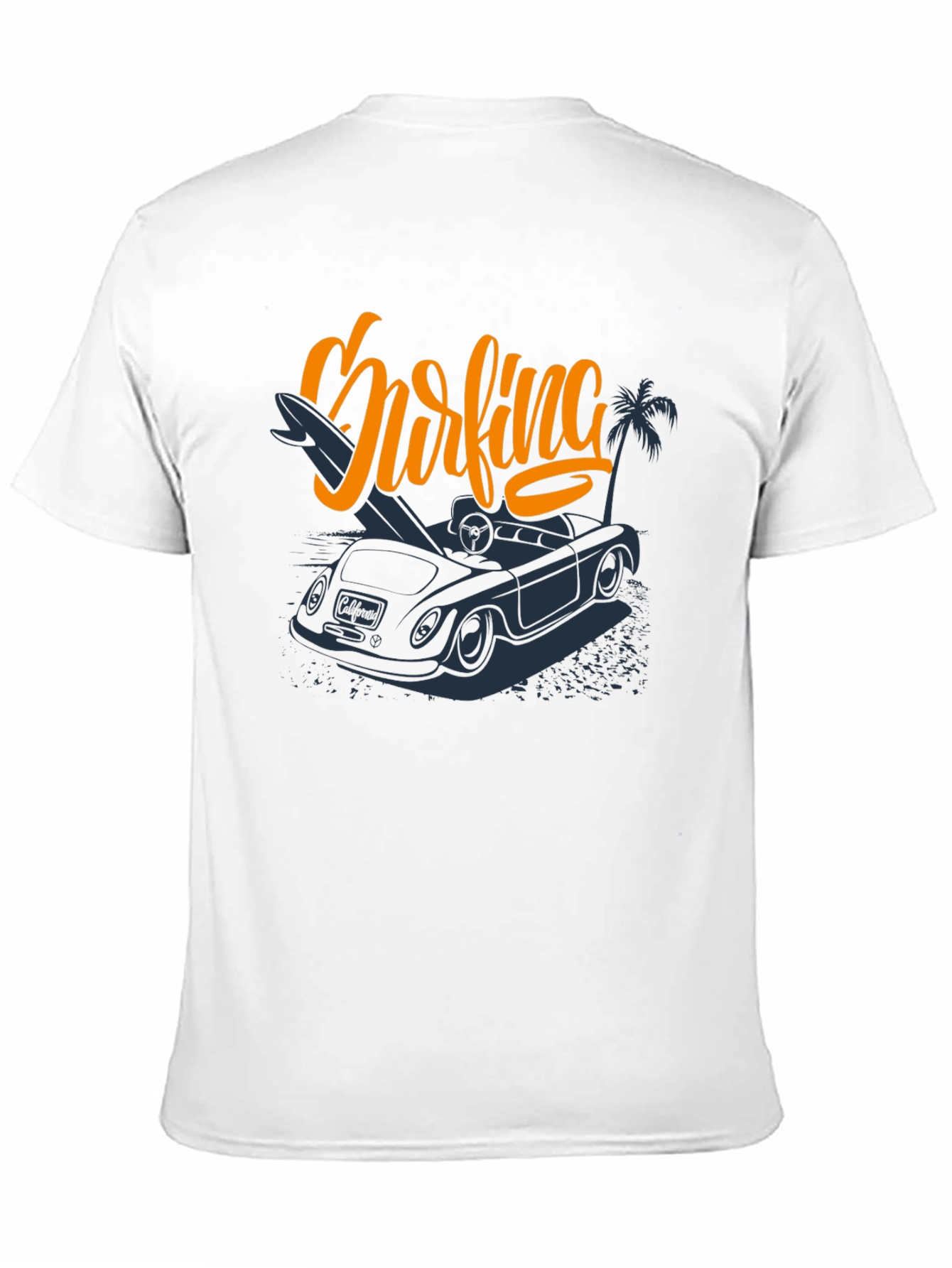 Black Surfing Car Graphic Tee -  Vacation Ready view 11
