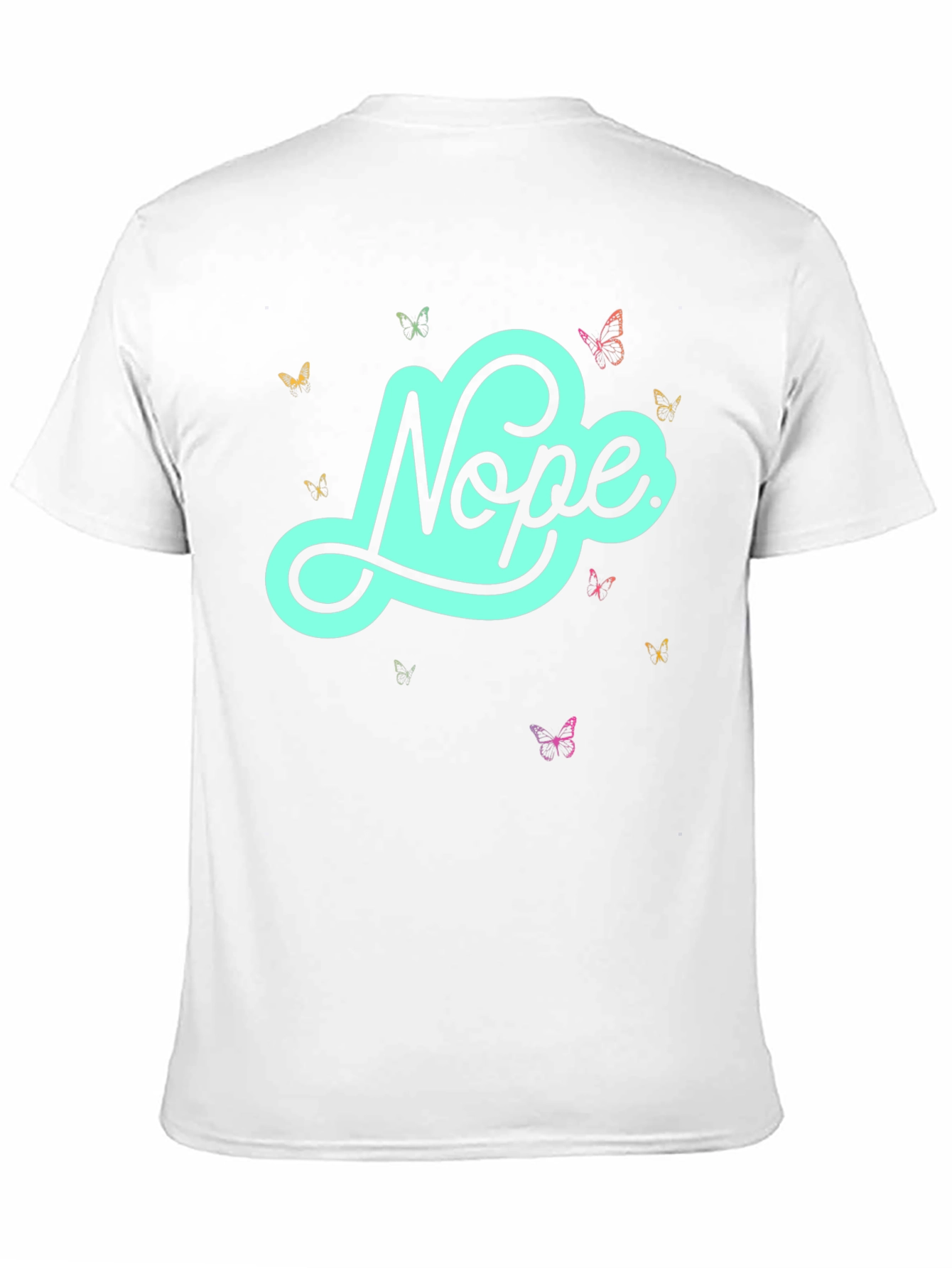Black Nope Butterfly Graphic Tee - Casual Style view 11