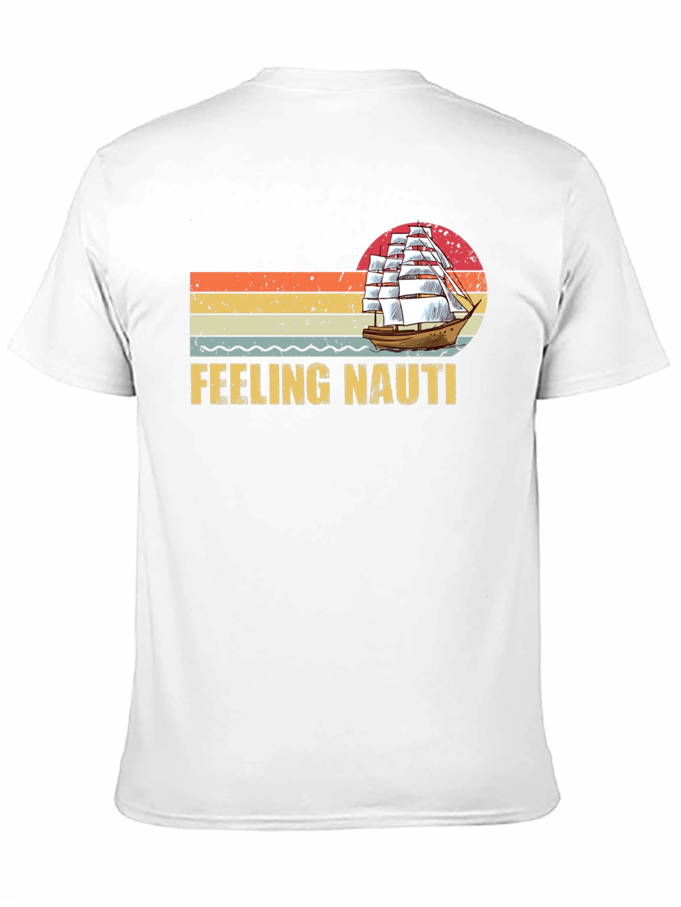 Black Feeling Nauti T-Shirt - Vintage Sailboat Design view 11