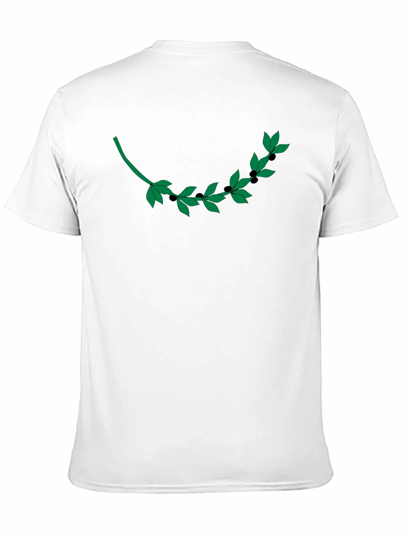 Black Olive Branch Graphic T-Shirt - Modern Casual Style view 11