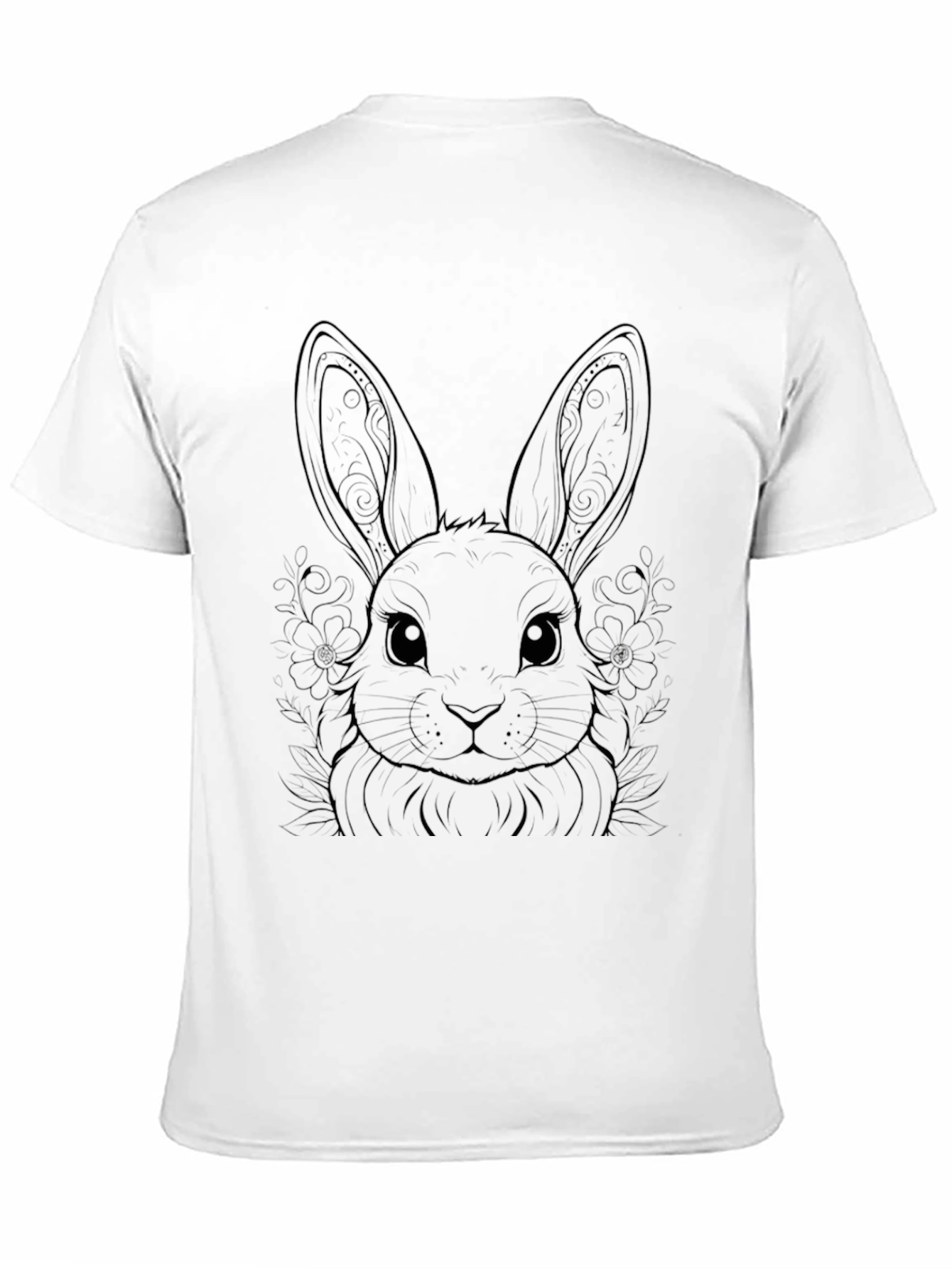 Black Rabbit Graphic Tee - Black Unisex T-Shirt view 11