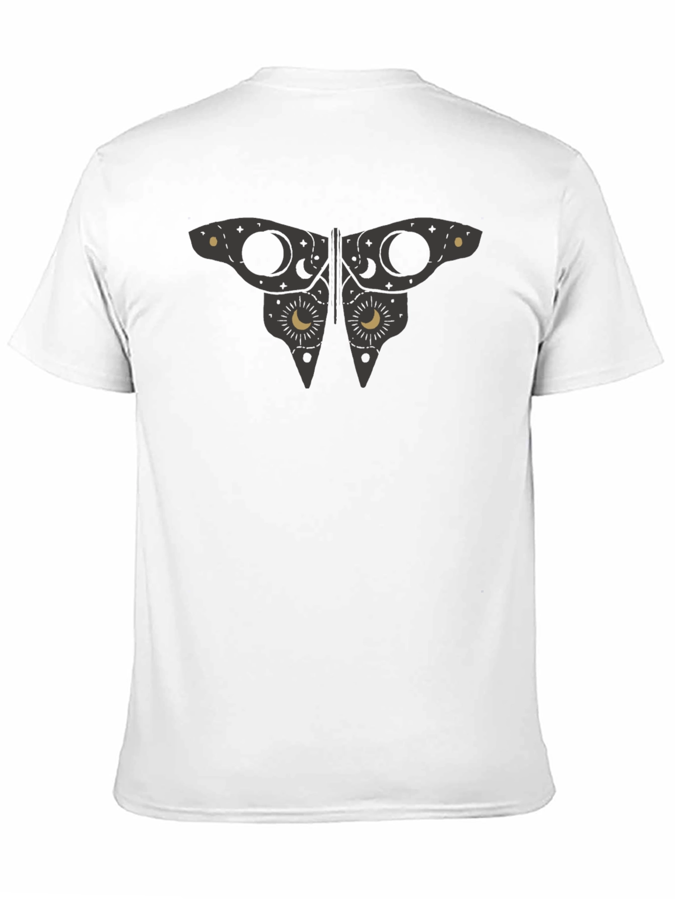 Black Celestial Butterfly Graphic Black Tee view 11