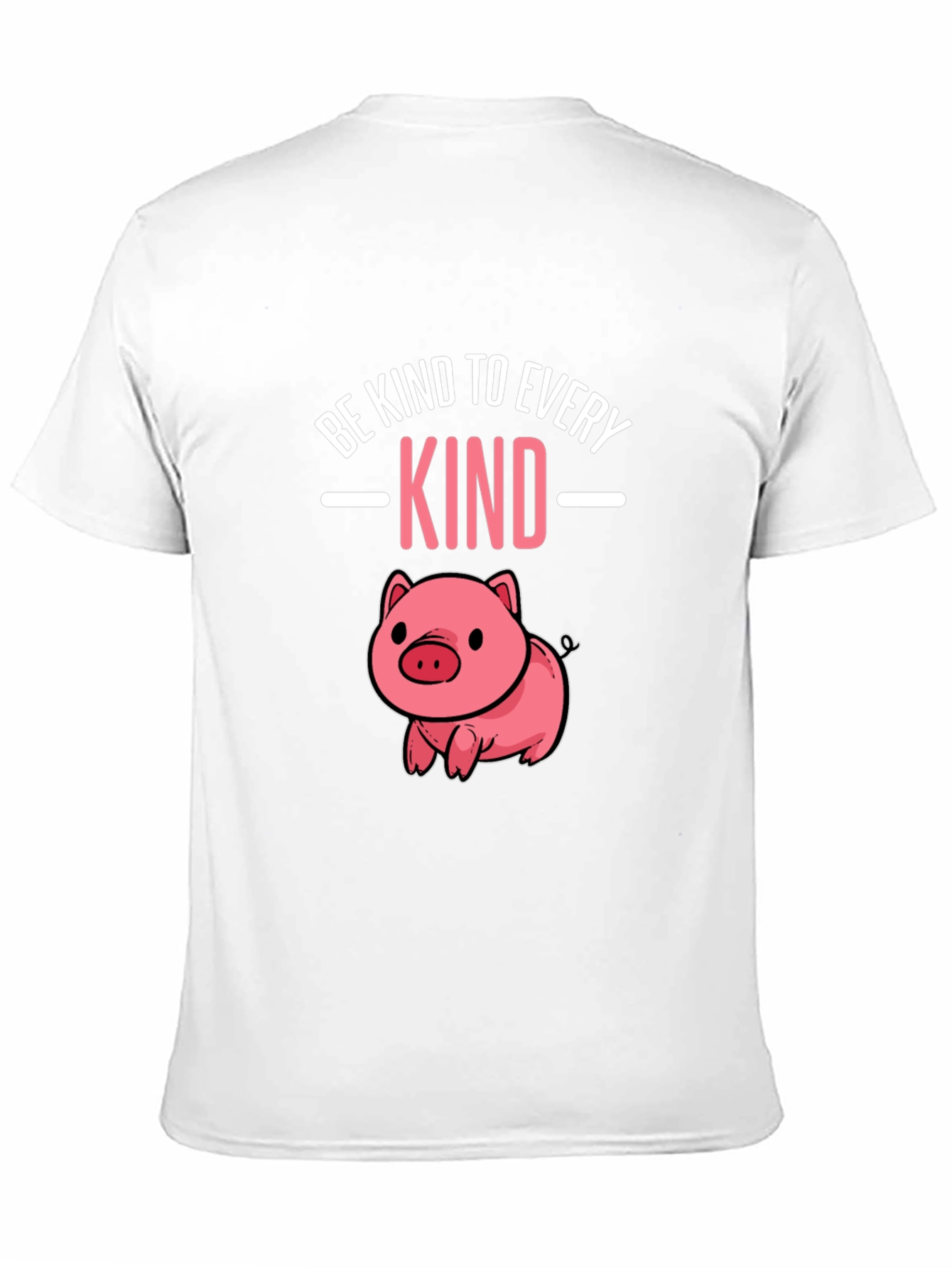 Black Be Kind To Every Kind Pig T-Shirt view 11