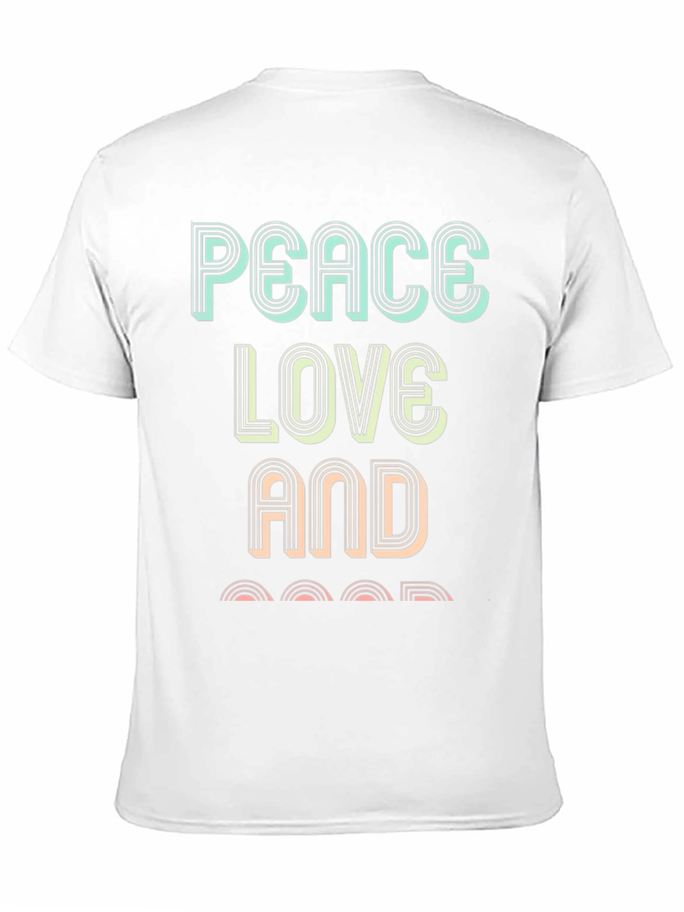 Black Peace Love and Good T-Shirt view 11