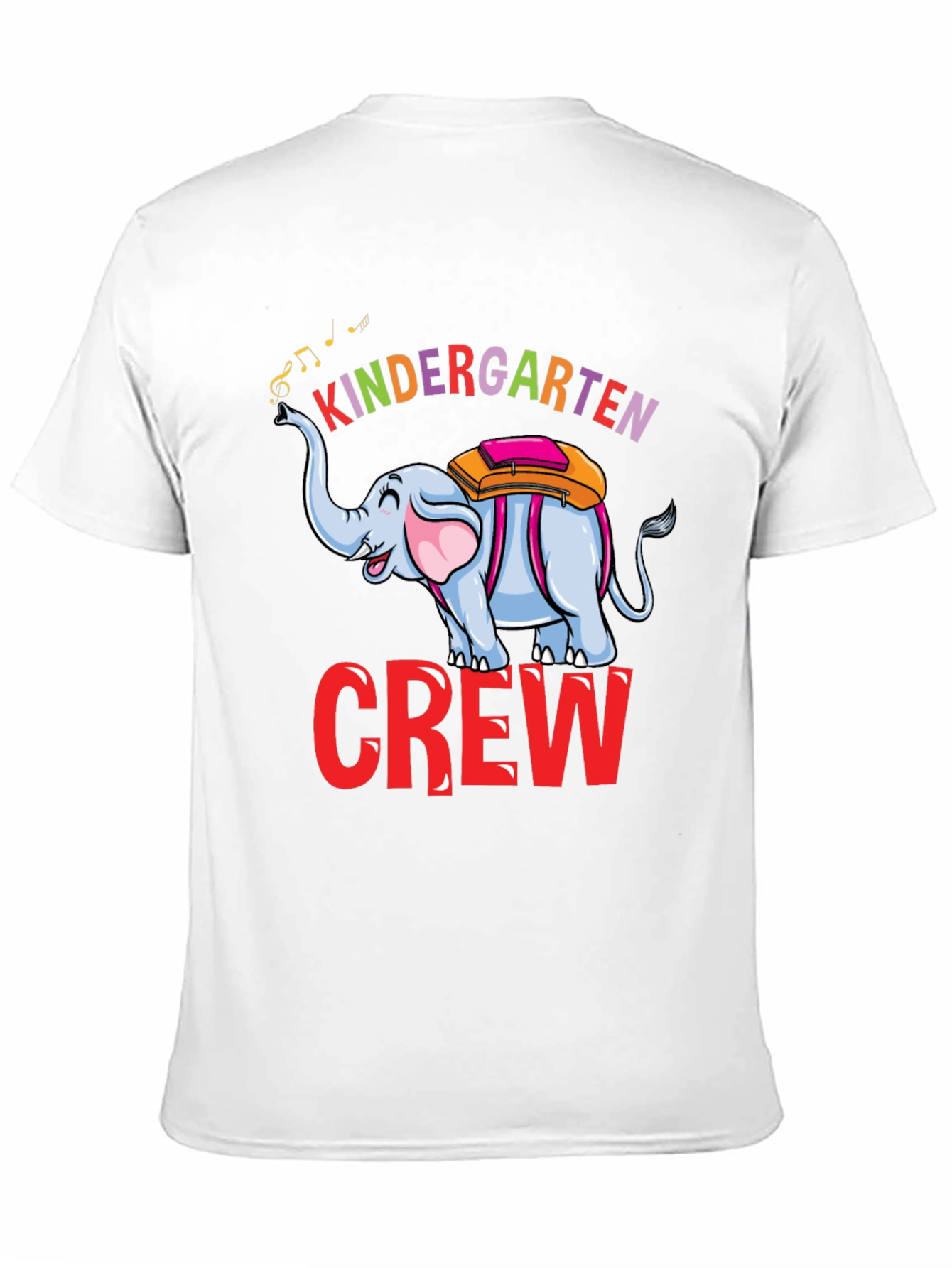 Black Kindergarten Crew Elephant T-Shirt view 11
