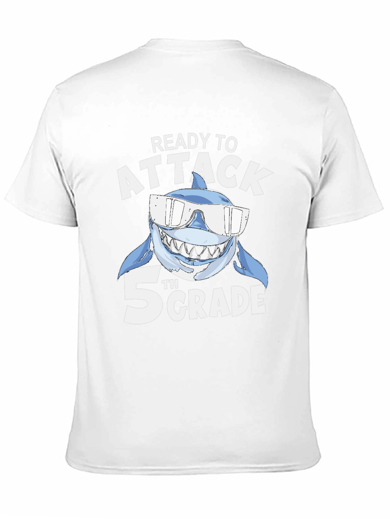Black Ready to Attack 5th Grade Shark T-Shirt view 11