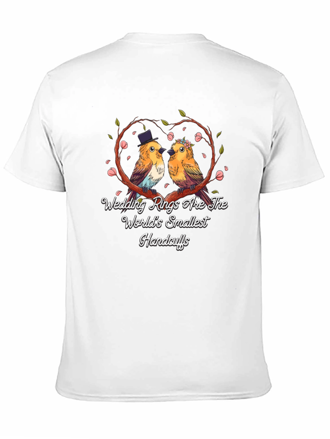 Black Wedding Rings Handcuffs T-Shirt view 11