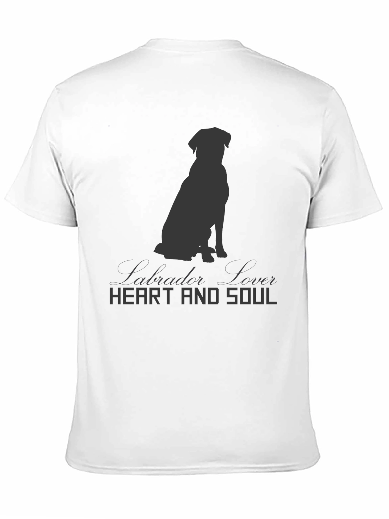 Black Labrador Lover Heart and Soul Black T-Shirt view 11