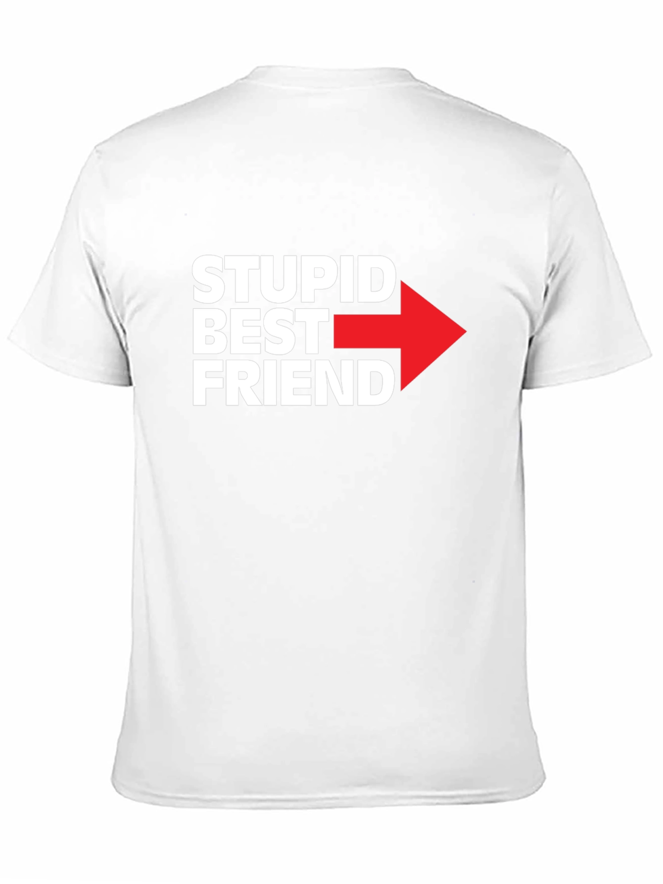 Black Stupid Best Friend Graphic T-Shirt - Funny Friendship Tee view 11