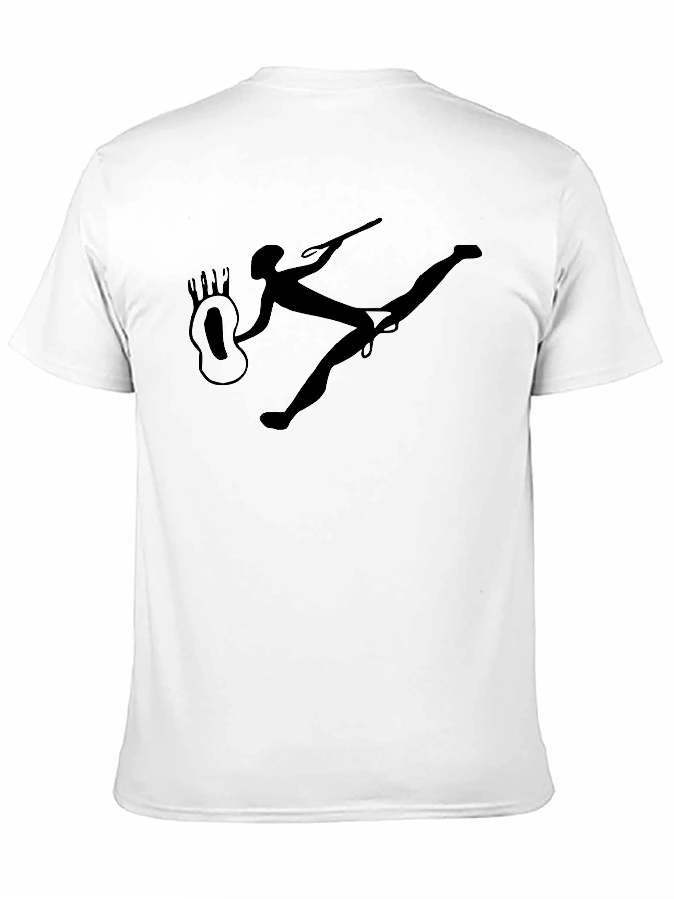 Black Abstract Silhouette Graphic Tee - Black view 11