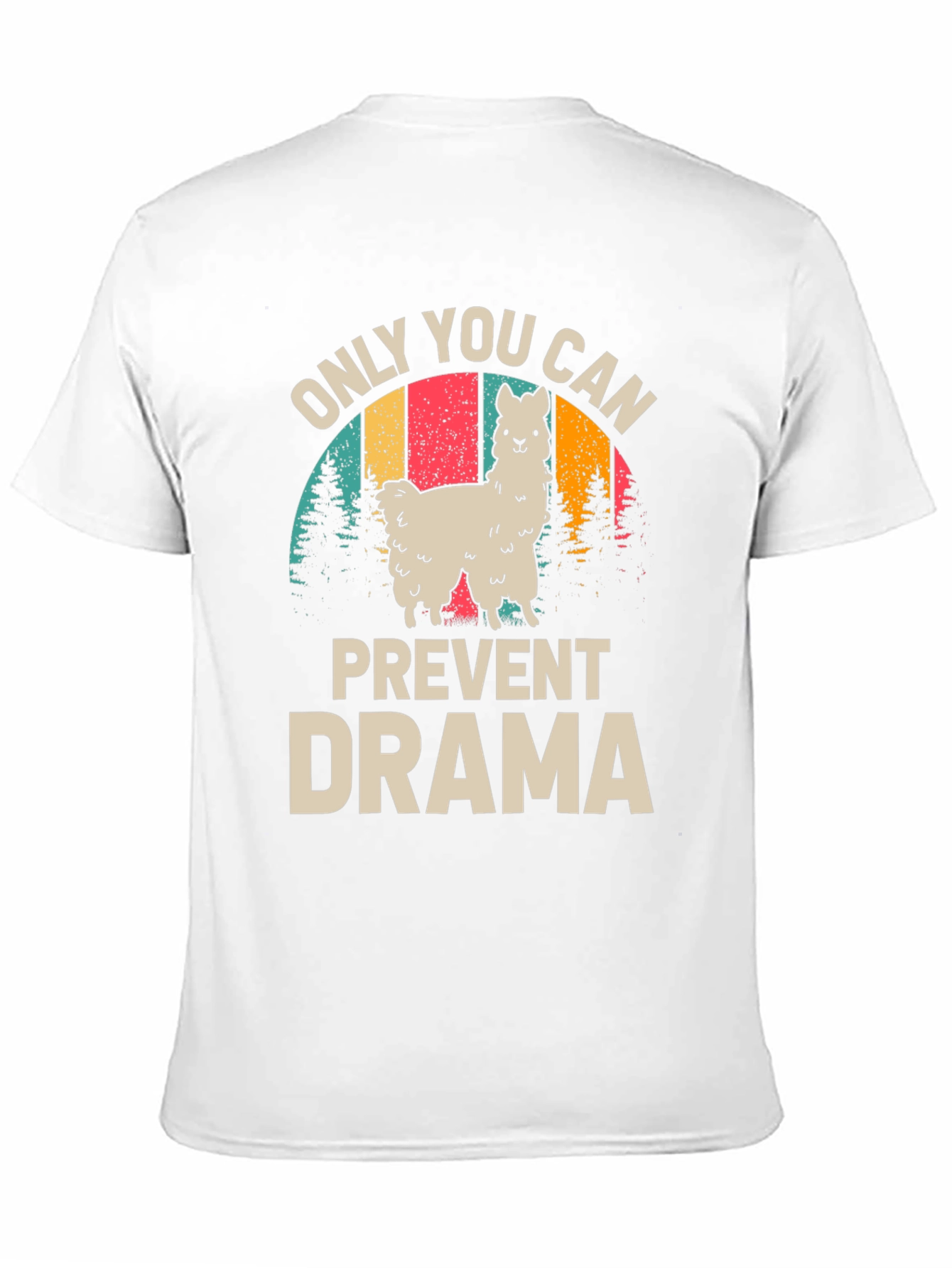 Black Only You Can Prevent Drama Llama Graphic Tee view 11