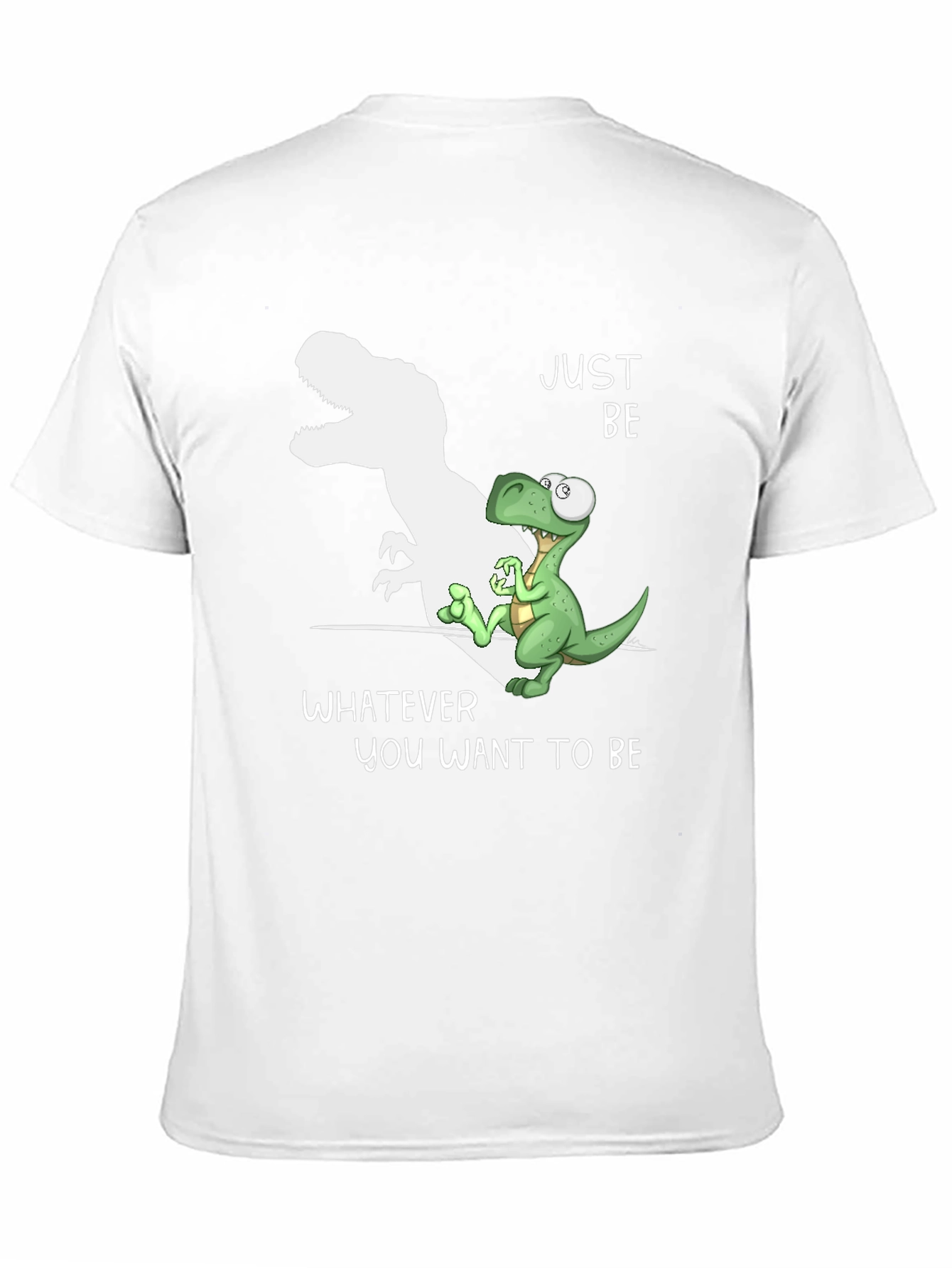 Black Just Be Dinosaur T-Shirt - Inspirational Graphic Tee view 11