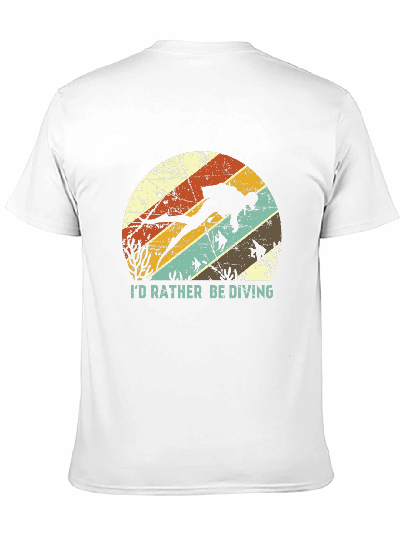 Black I'd Rather Be Diving T-Shirt - Scuba Diver Tee view 11