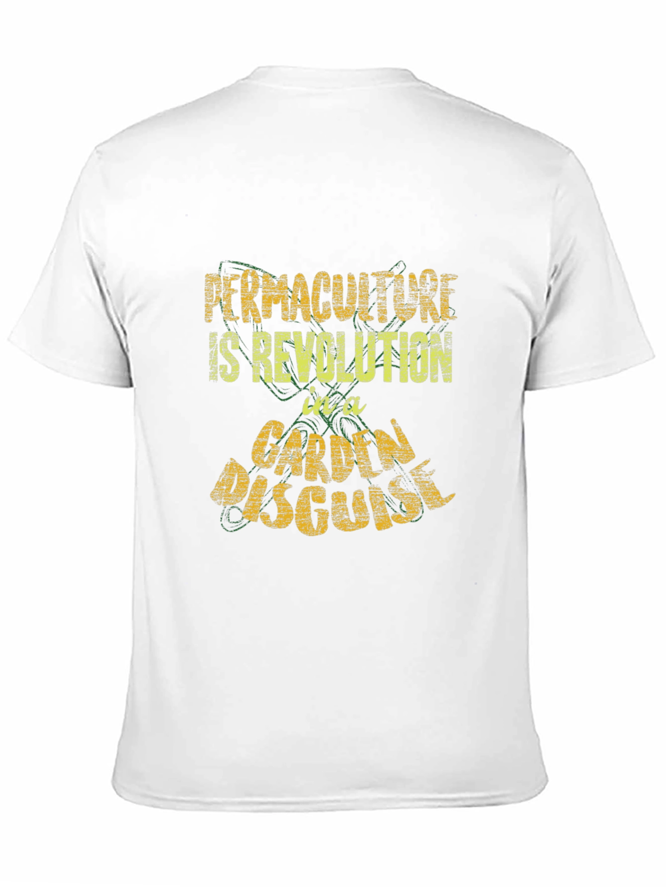 Black Permaculture T-Shirt - Revolution In A Garden Disguise view 11