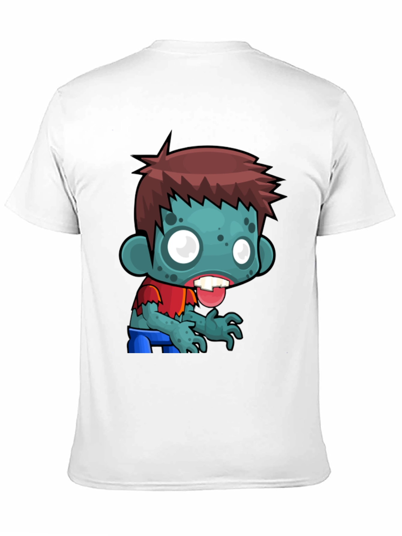 Black Cartoon Zombie Graphic T-Shirt - Mens Black Tee view 11